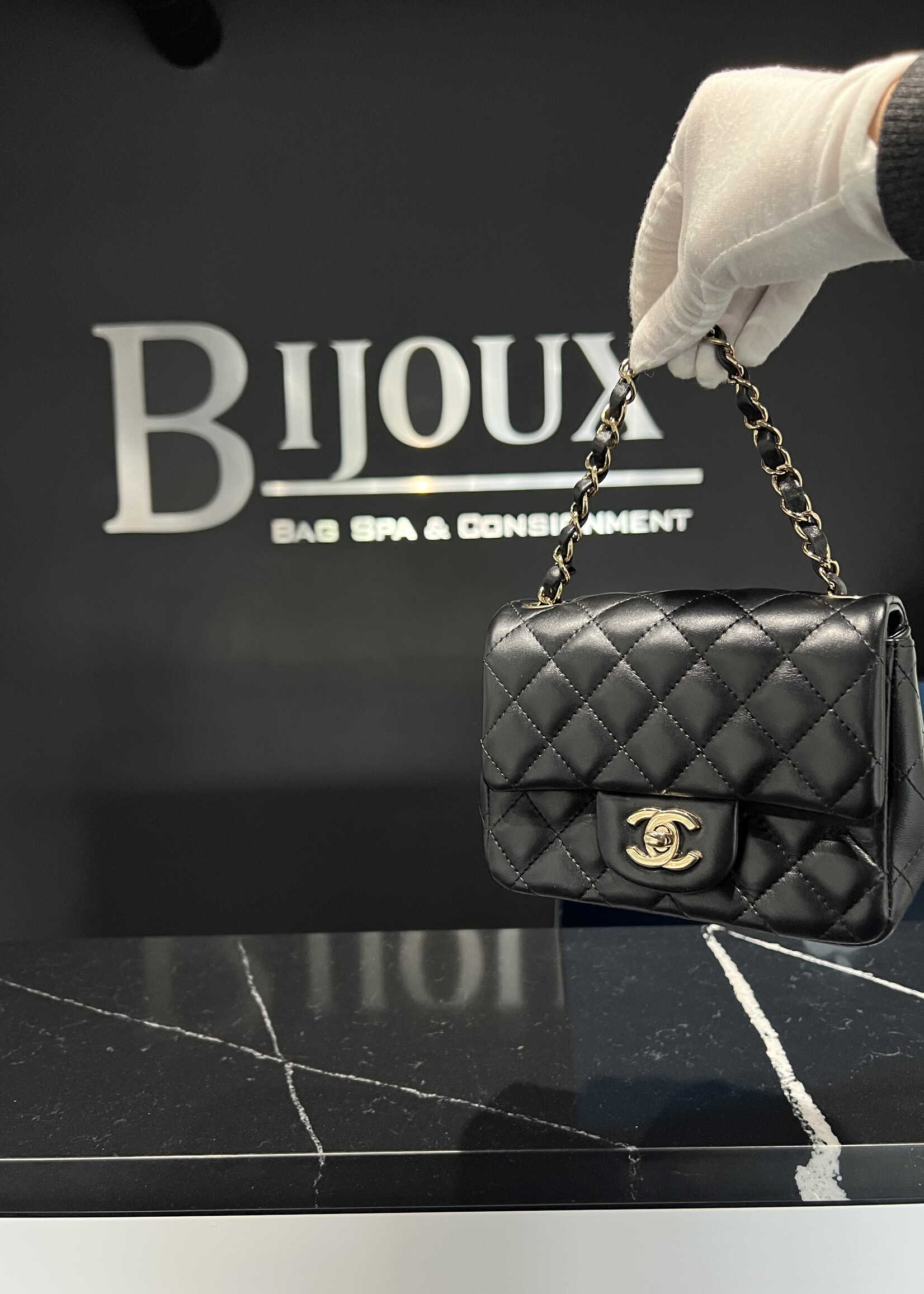 Chanel SOLD - Chanel Square Black Mini