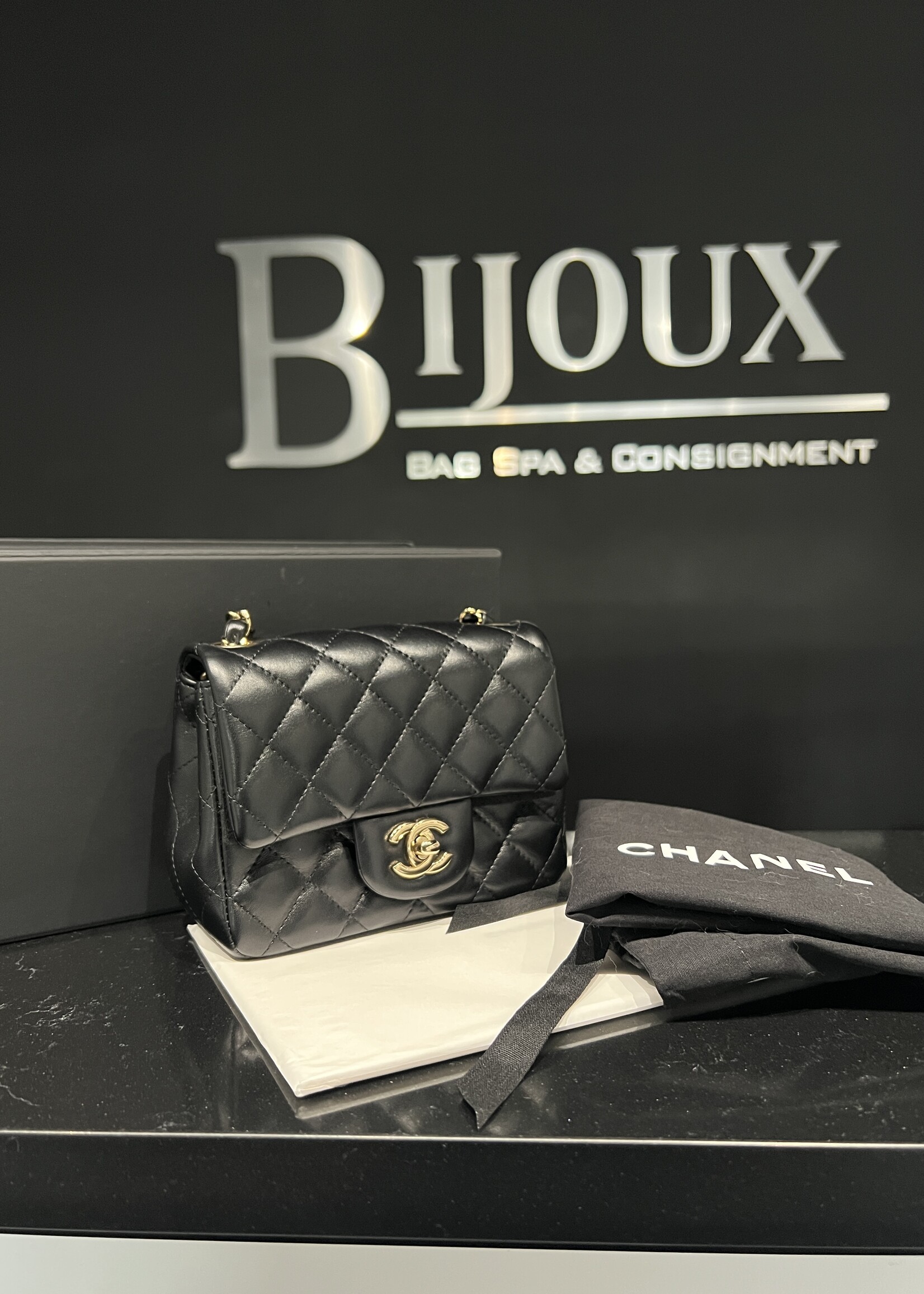 Chanel SOLD - Chanel Square Black Mini
