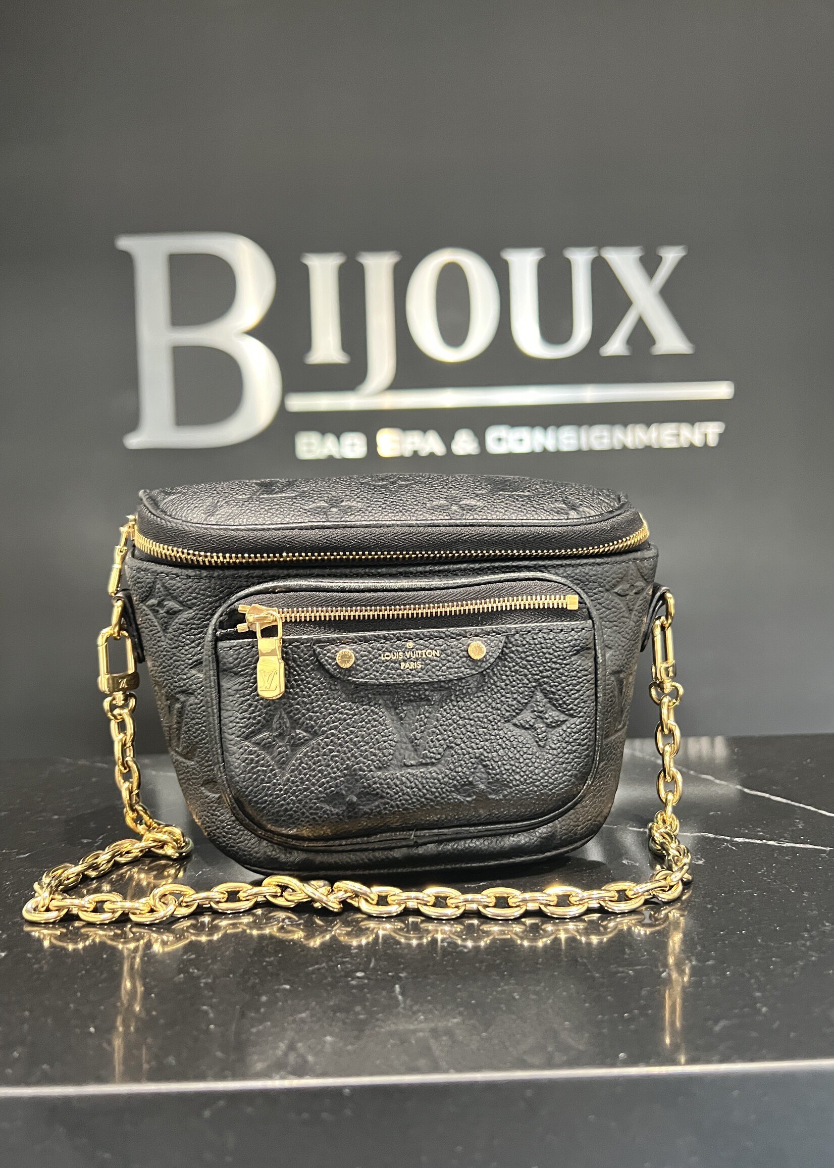 Louis Vuitton SOLD - Louis Vuitton Black Empreinte Mini Bum Bag