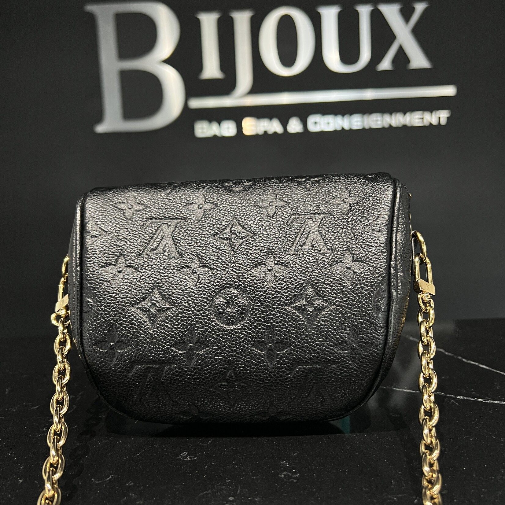 Louis Vuitton Louis Vuitton Black Empreinte Mini Bum Bag