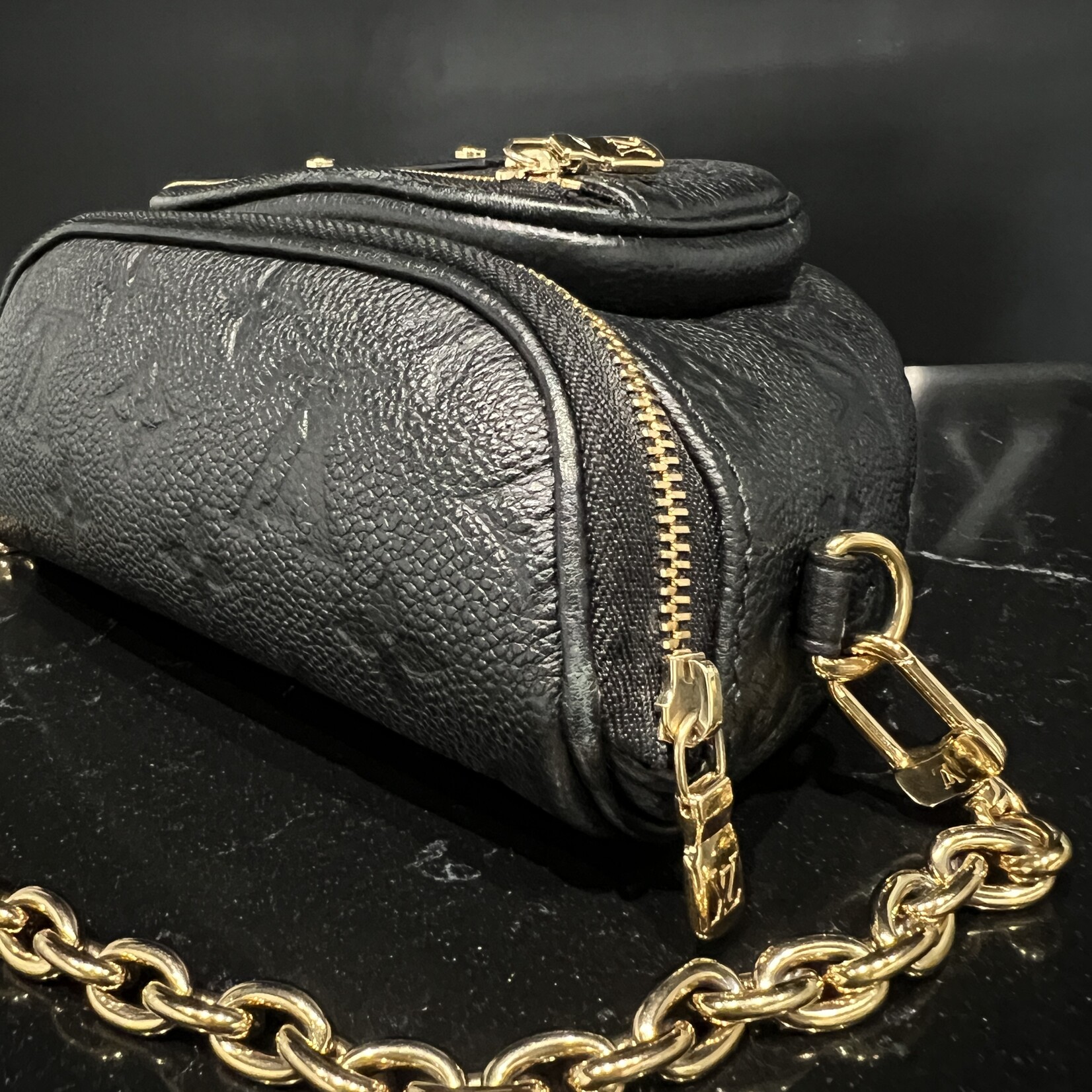 Louis Vuitton Louis Vuitton Black Empreinte Mini Bum Bag
