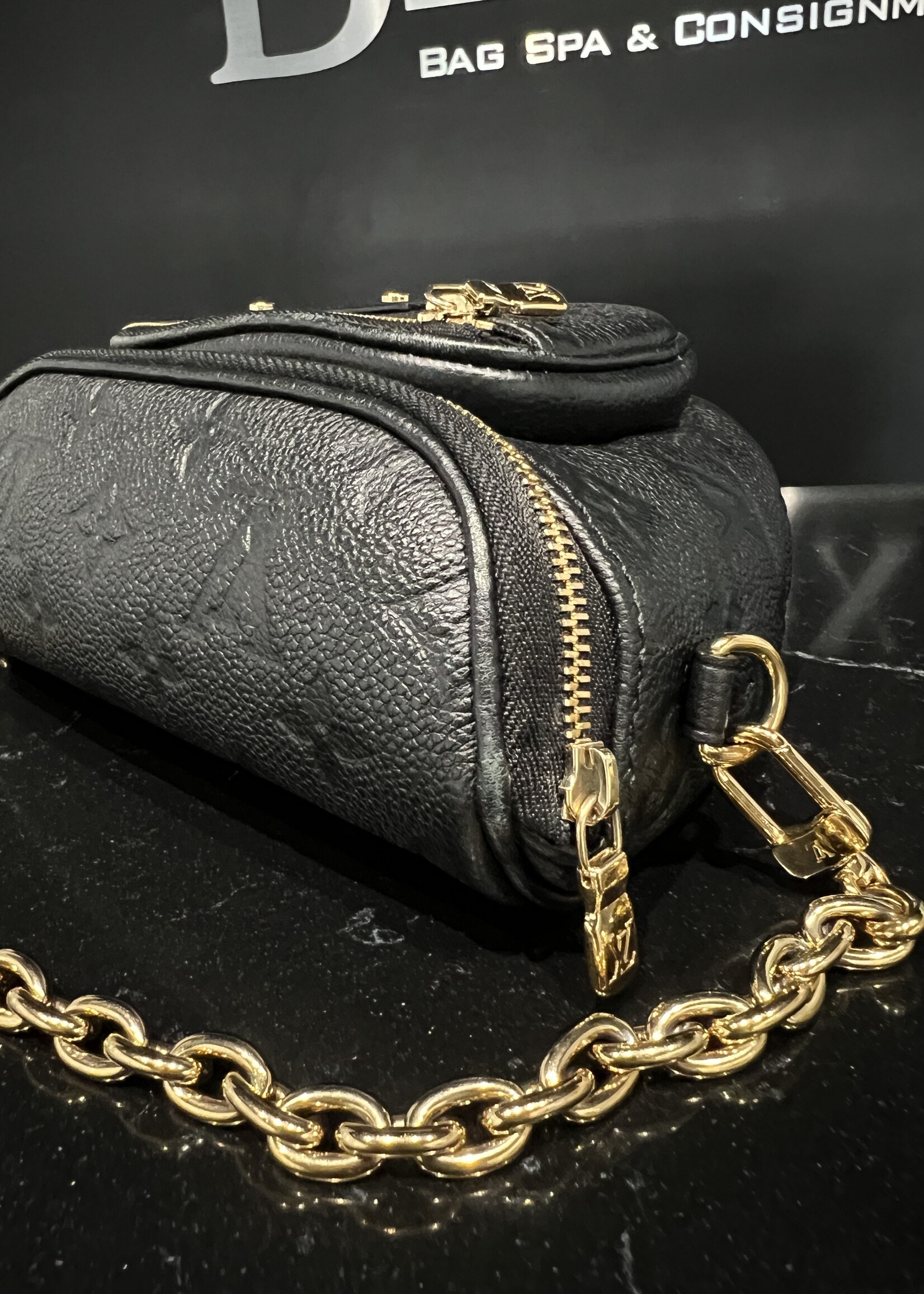 Louis Vuitton SOLD - Louis Vuitton Black Empreinte Mini Bum Bag
