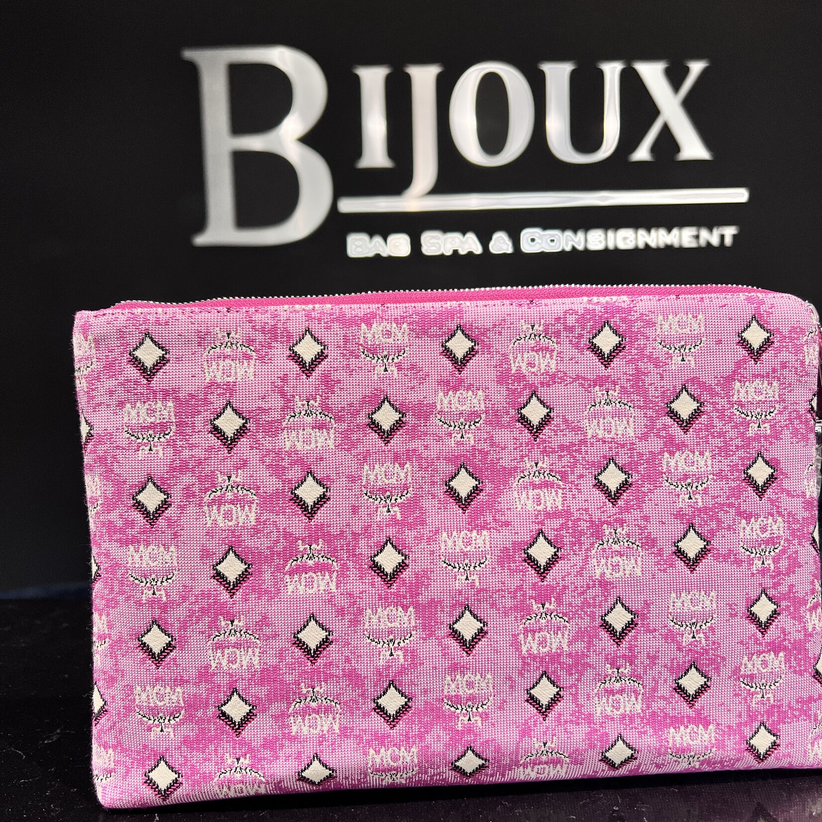 MCM MCM Pink Canvas Clutch