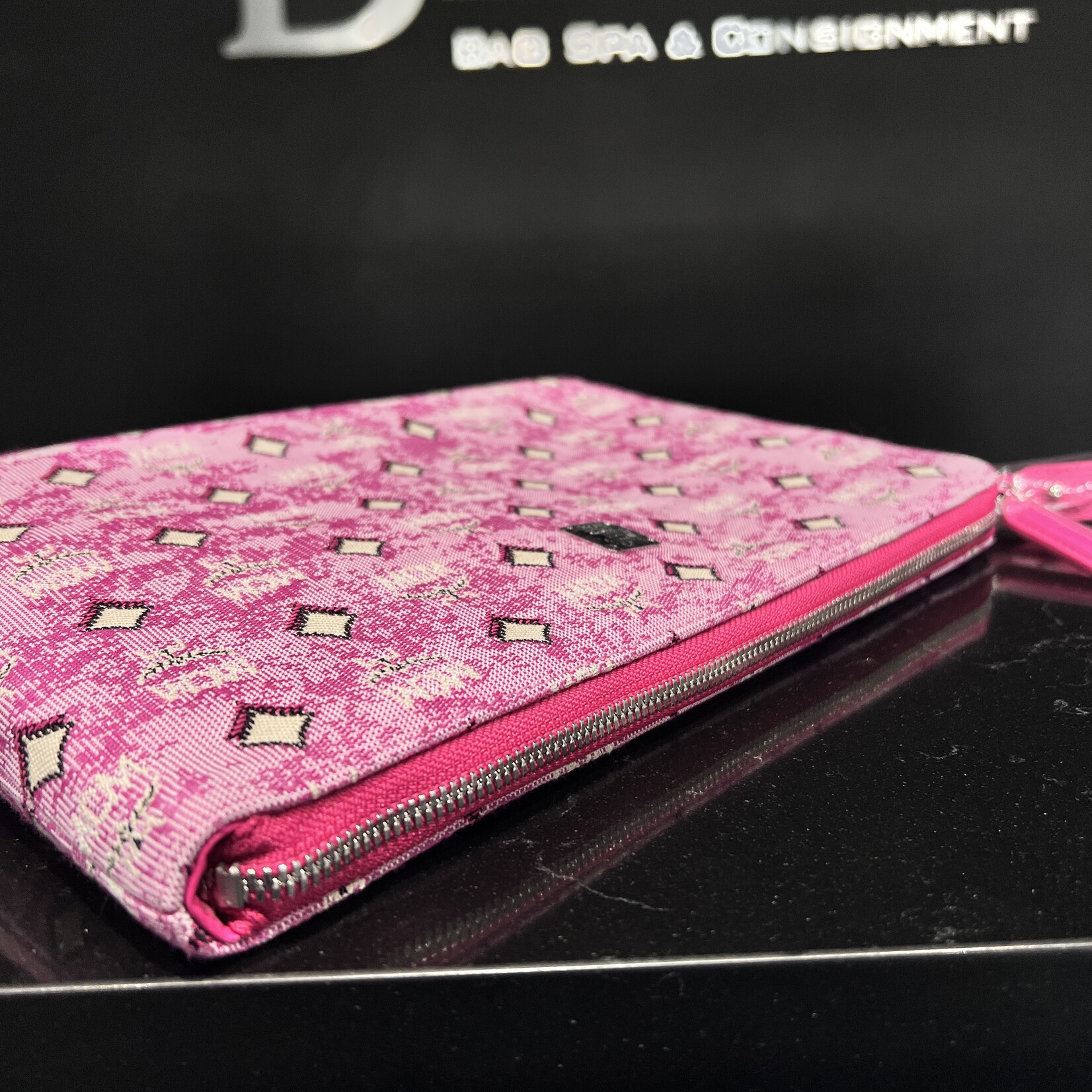 MCM MCM Pink Canvas Clutch