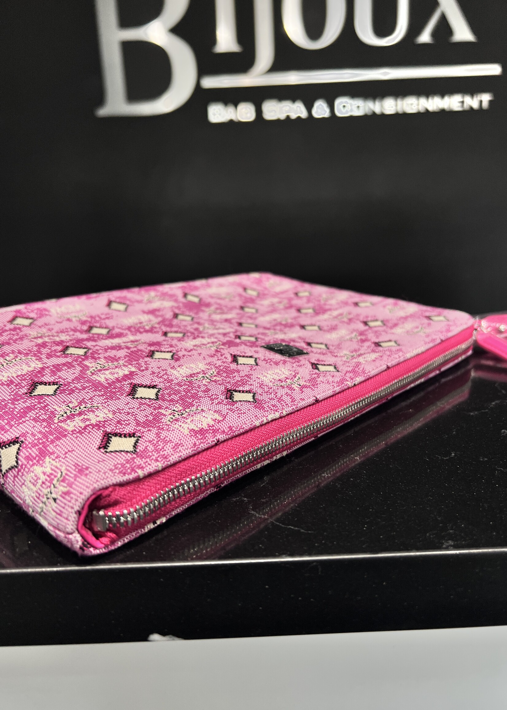 MCM MCM Pink Canvas Clutch