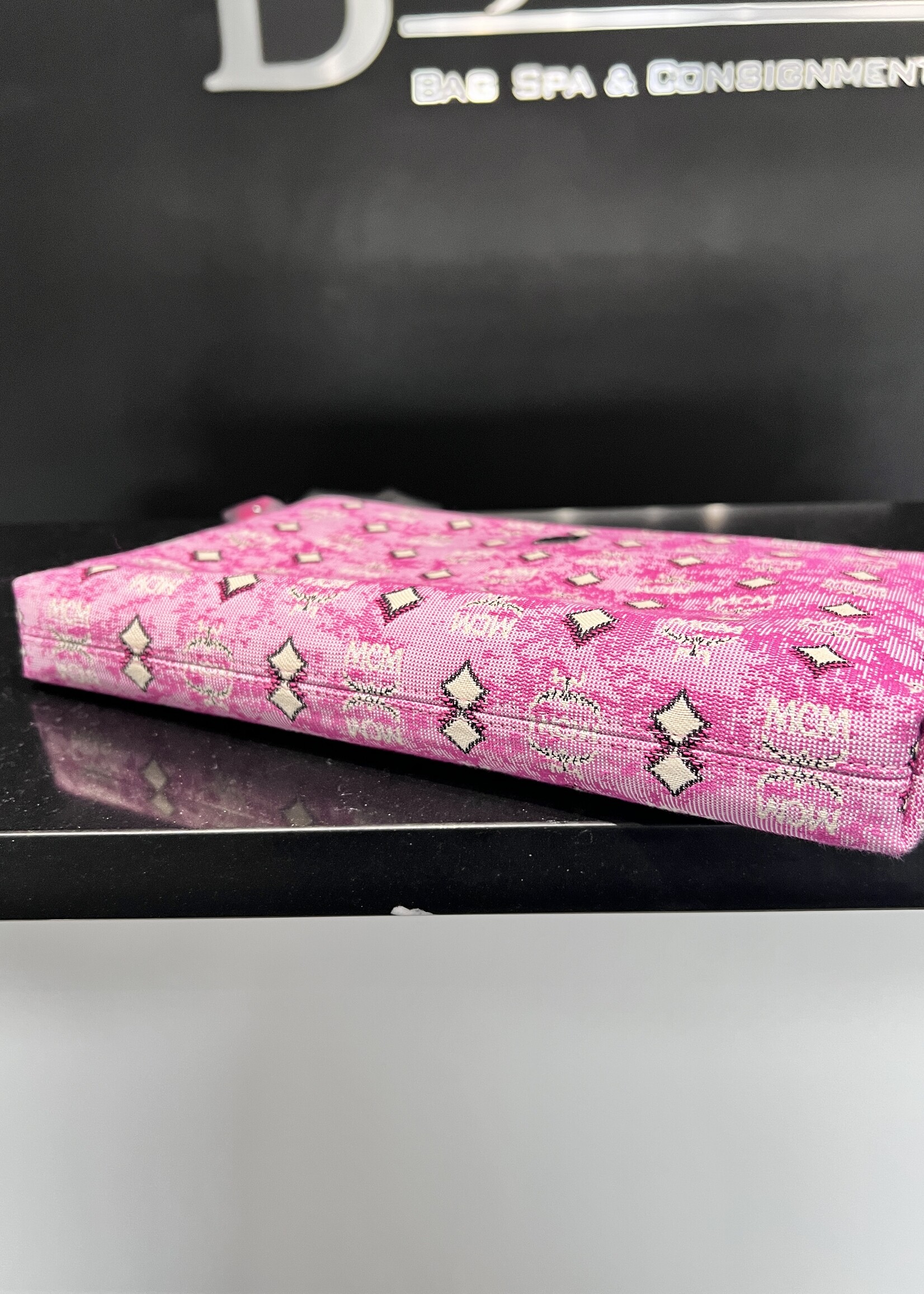 MCM MCM Pink Canvas Clutch