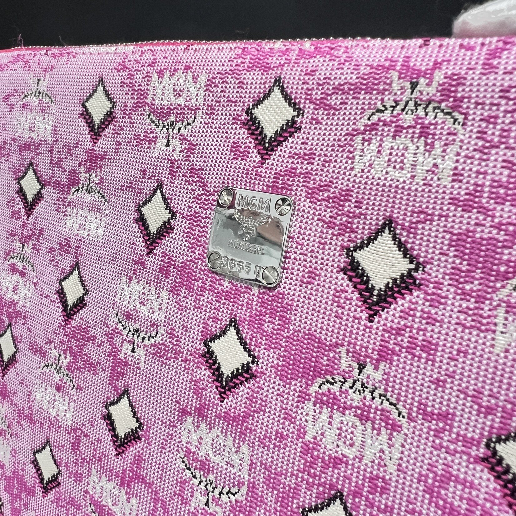 MCM MCM Pink Canvas Clutch