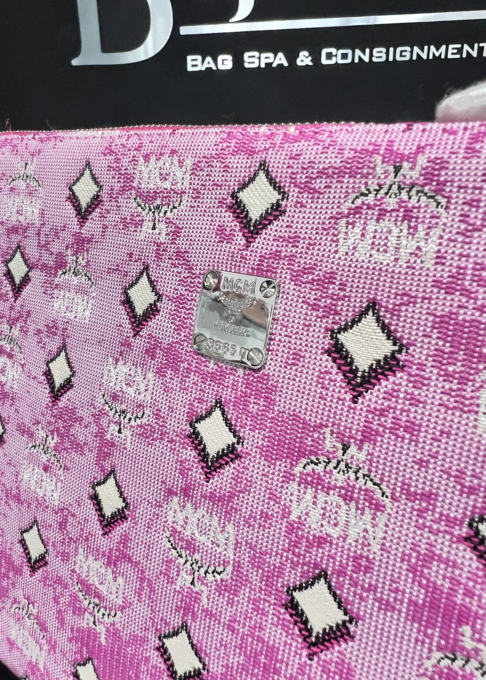 MCM MCM Pink Canvas Clutch