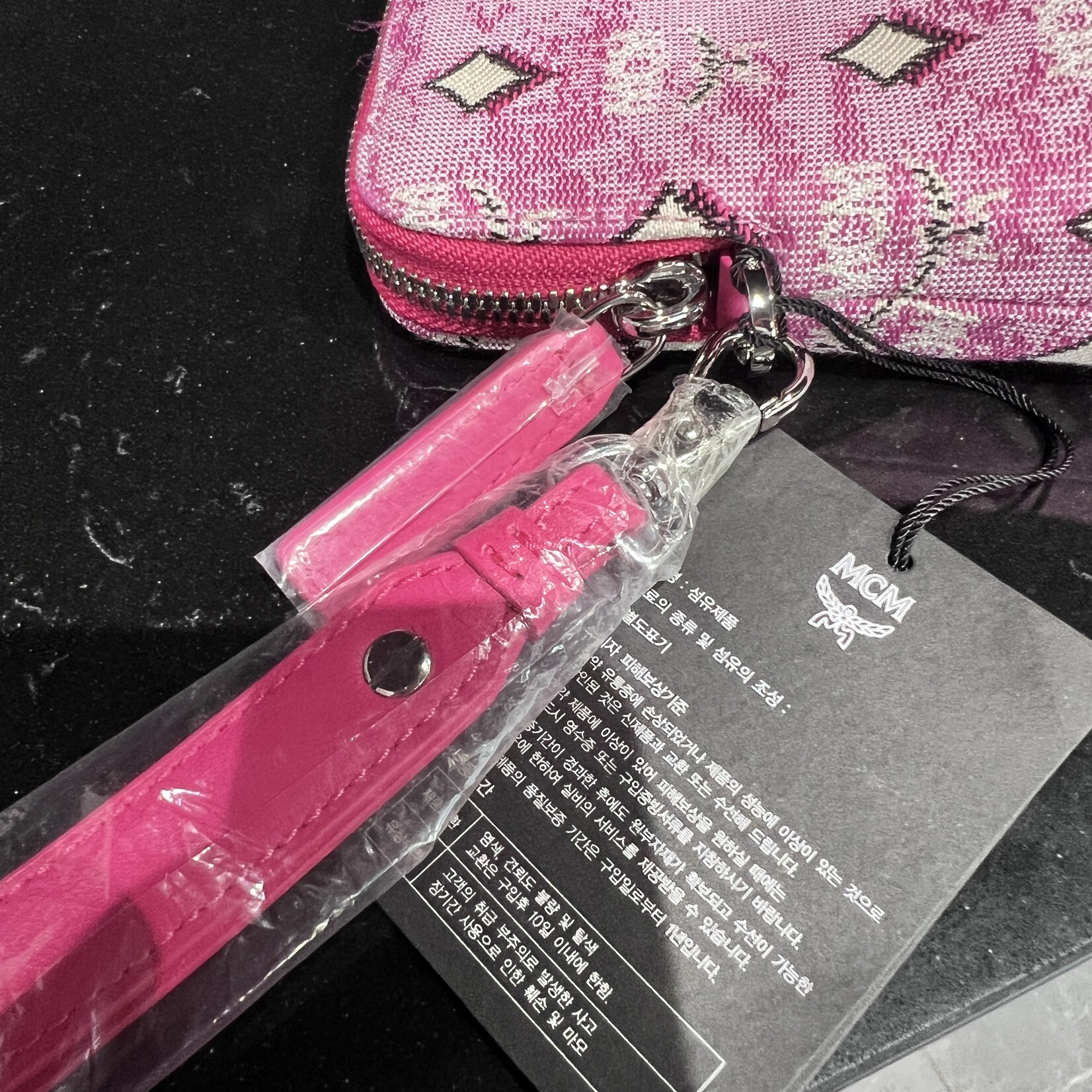 MCM MCM Pink Canvas Clutch