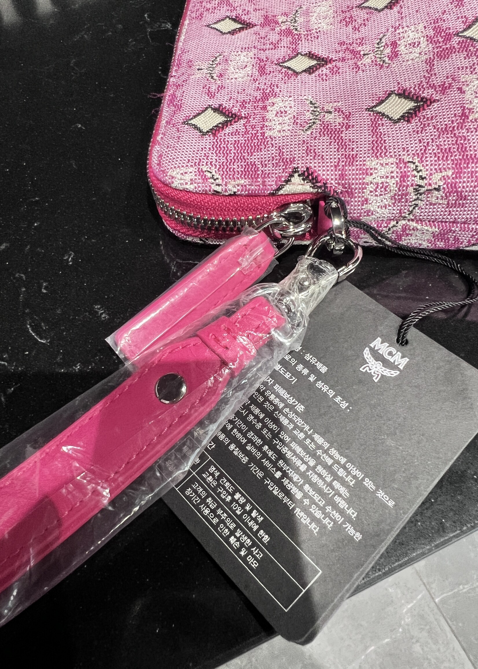 MCM MCM Pink Canvas Clutch