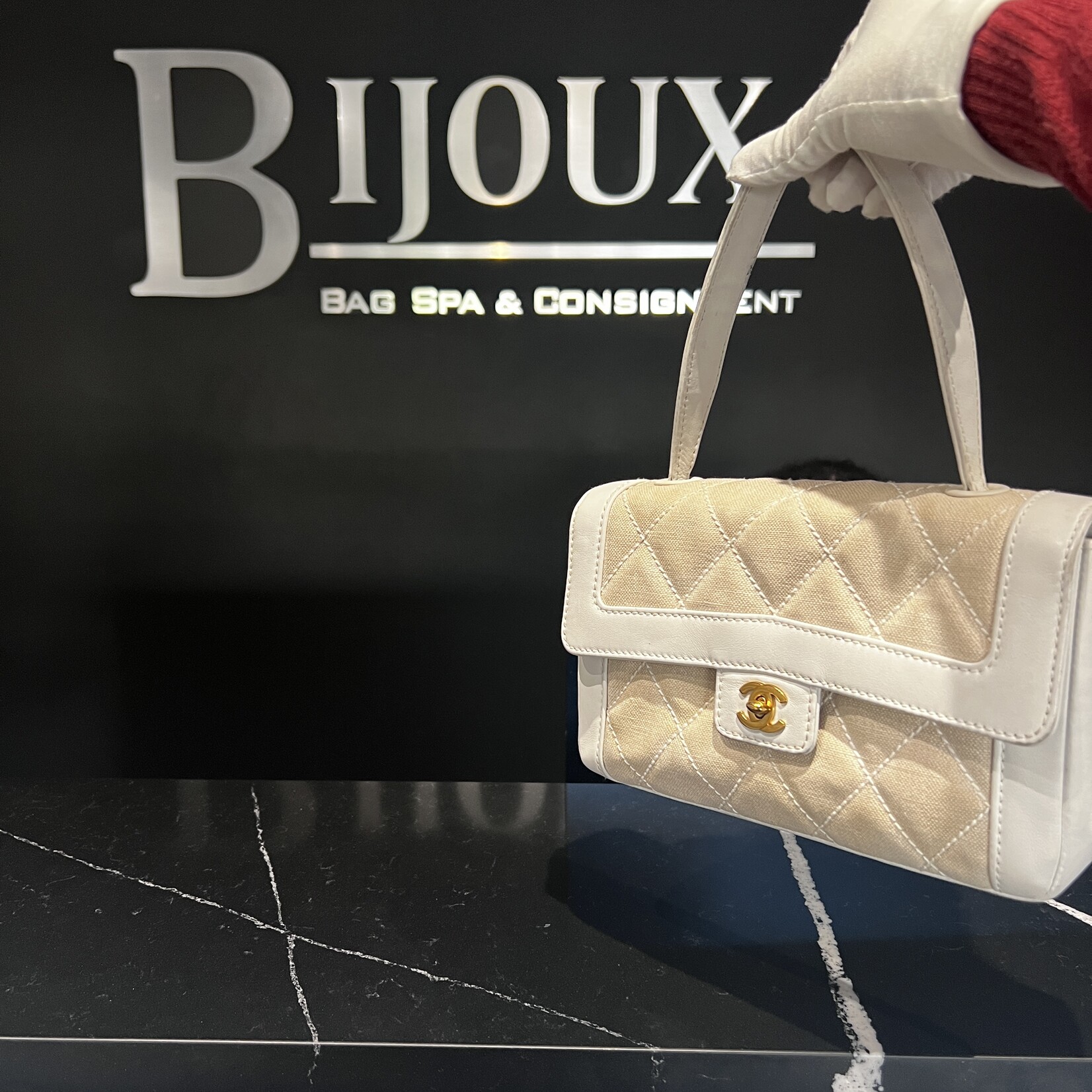 Chanel SOLD- Chanel Surpique Top Handle Bag