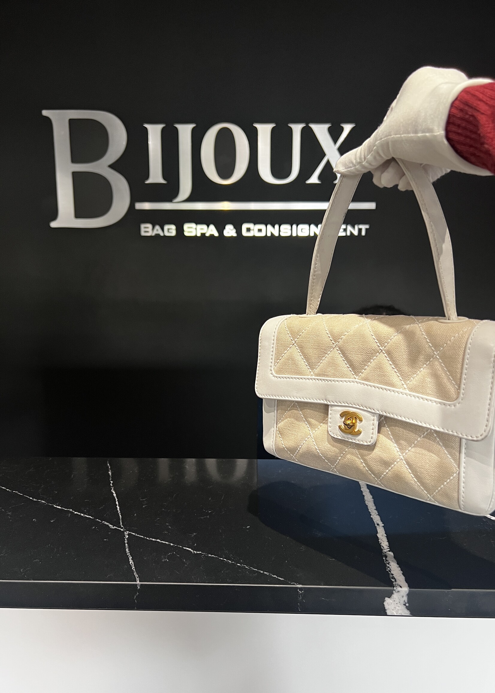 Chanel SOLD- Chanel Surpique Top Handle Bag