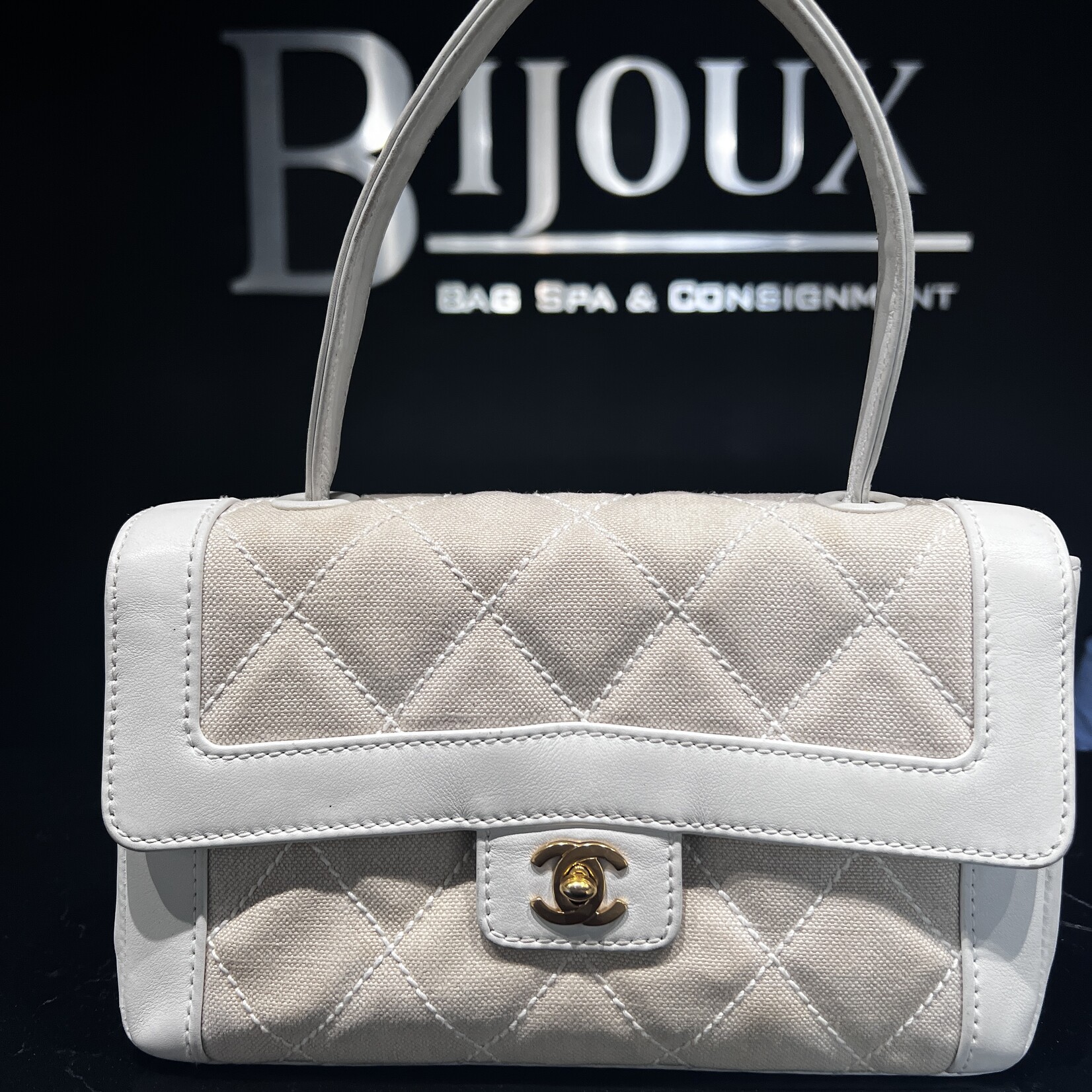 Chanel SOLD- Chanel Surpique Top Handle Bag