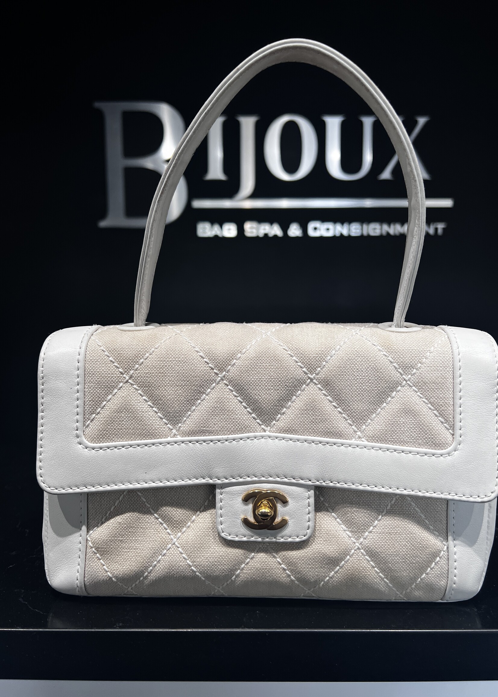 Chanel SOLD- Chanel Surpique Top Handle Bag