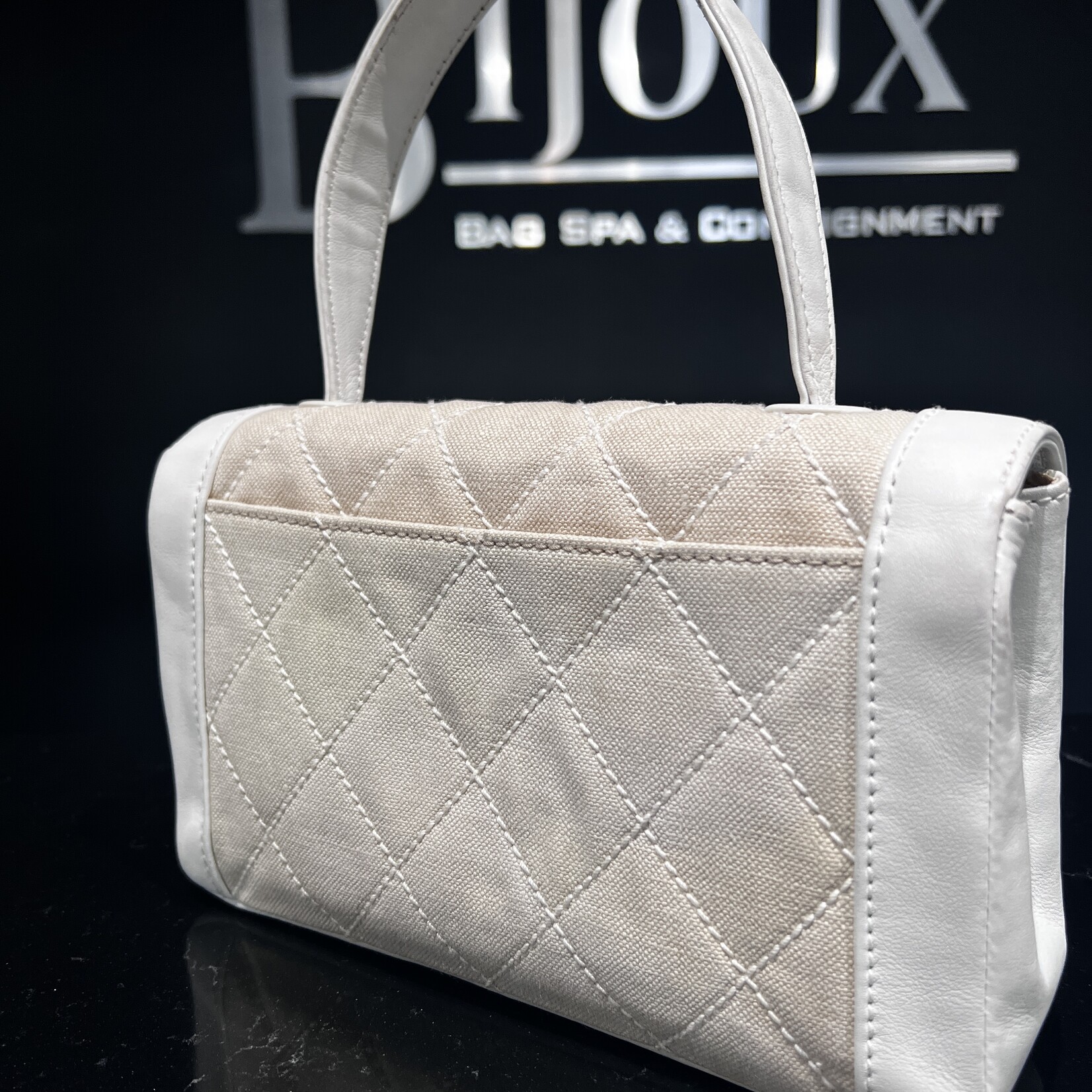 Chanel SOLD- Chanel Surpique Top Handle Bag