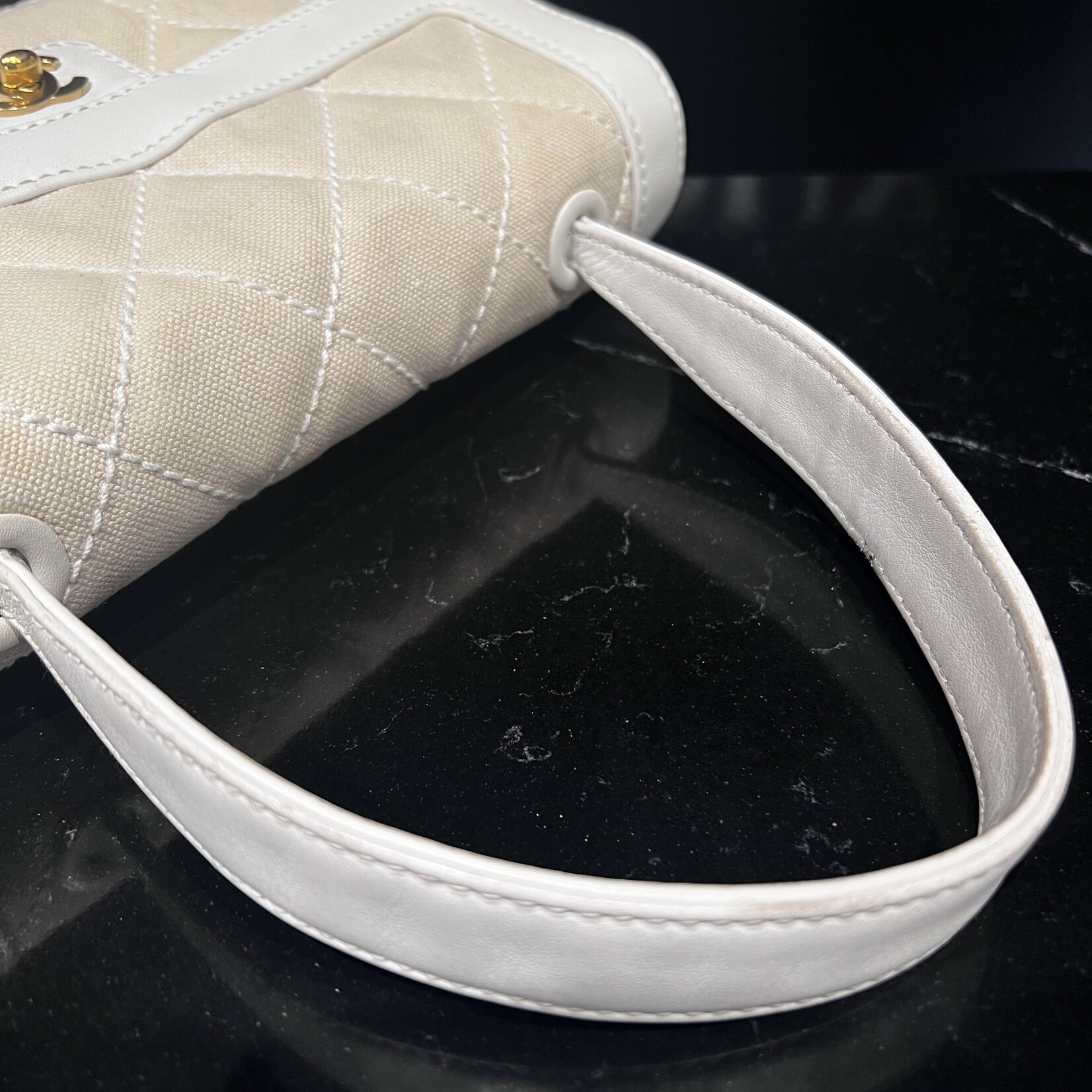 Chanel SOLD- Chanel Surpique Top Handle Bag