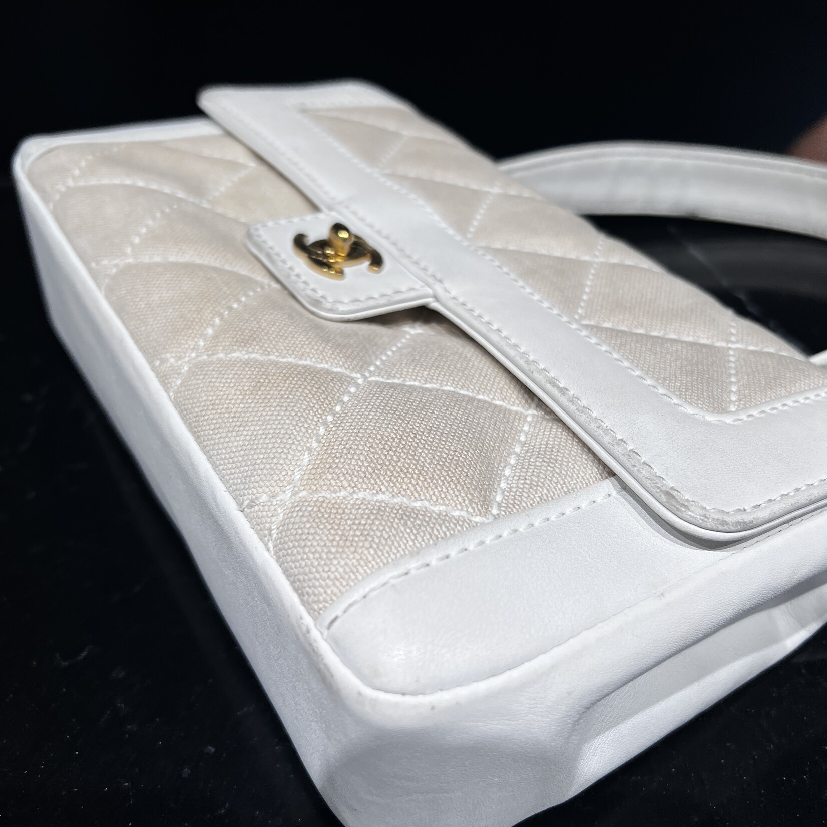 Chanel SOLD- Chanel Surpique Top Handle Bag