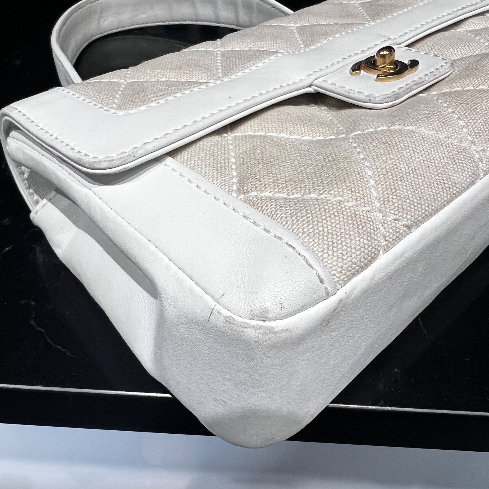 Chanel SOLD- Chanel Surpique Top Handle Bag