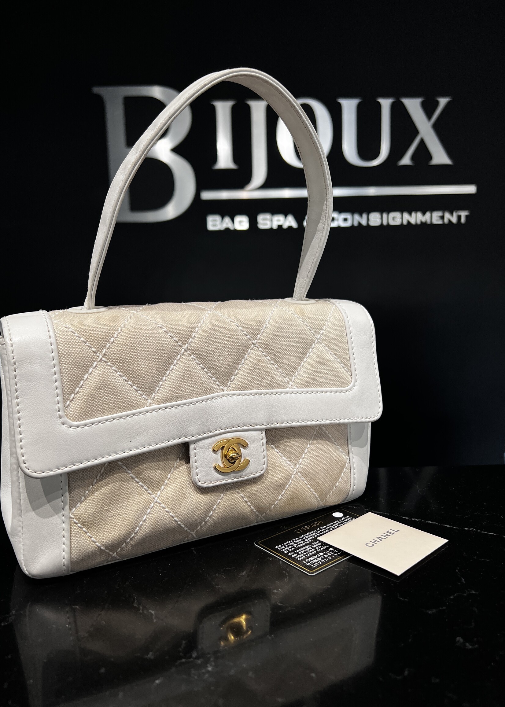 Chanel SOLD- Chanel Surpique Top Handle Bag