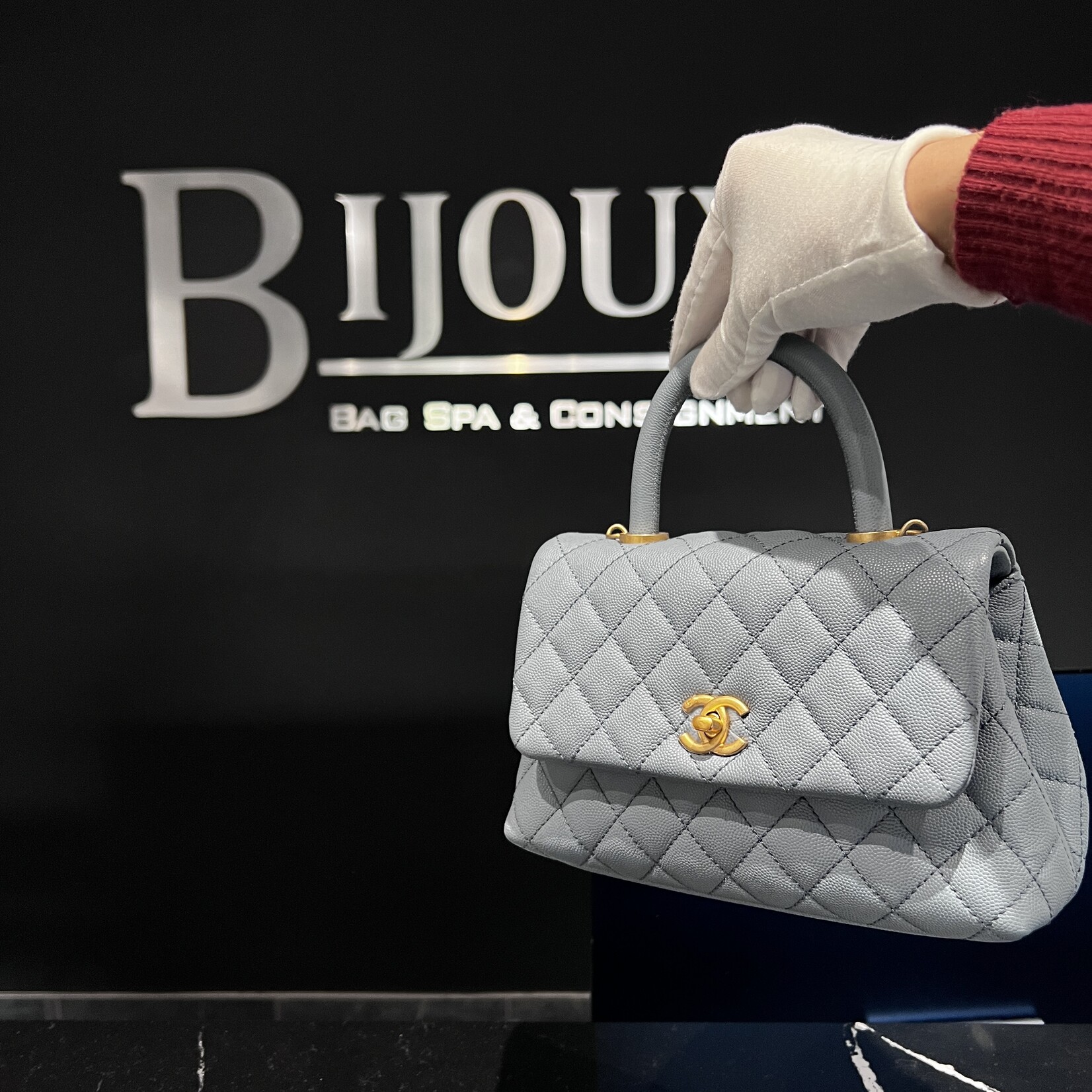 Chanel SOLD- Chanel Small Coco Handle Blue