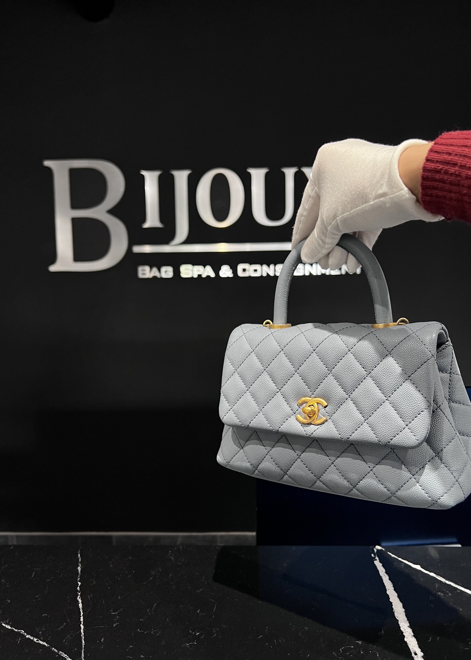 Chanel SOLD- Chanel Small Coco Handle Blue