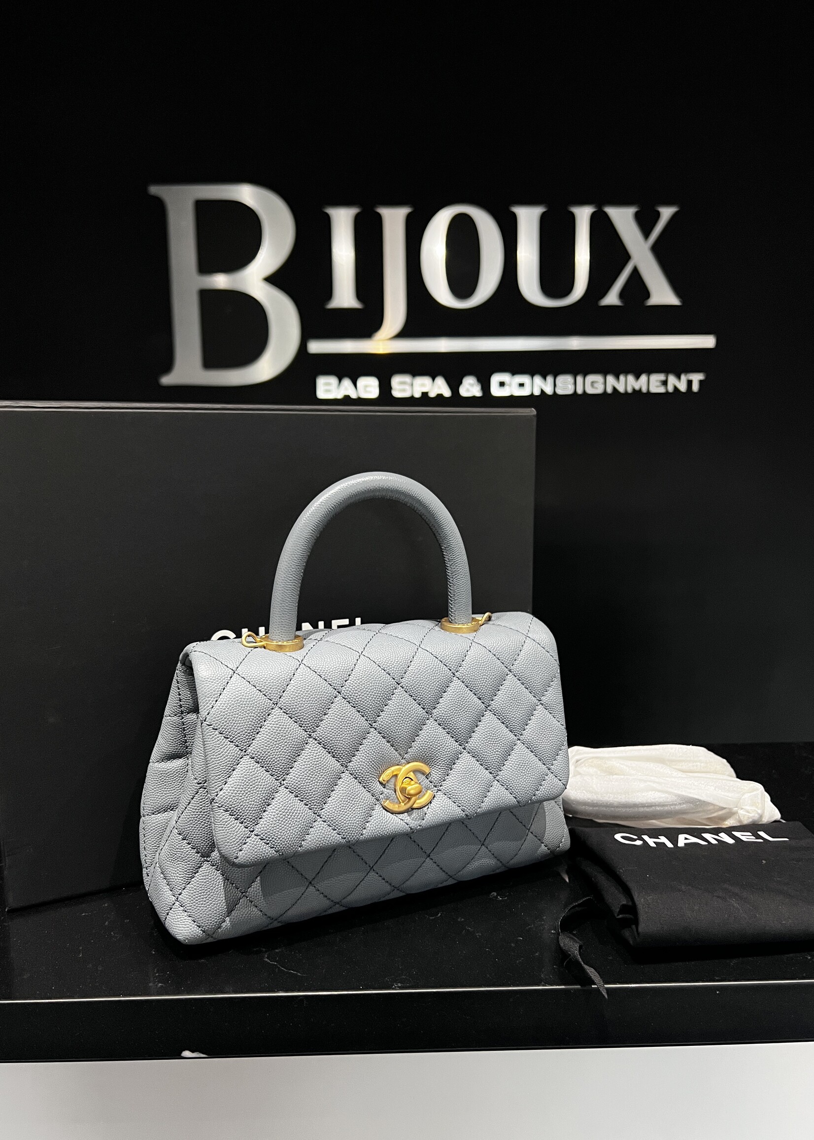 Chanel SOLD- Chanel Small Coco Handle Blue