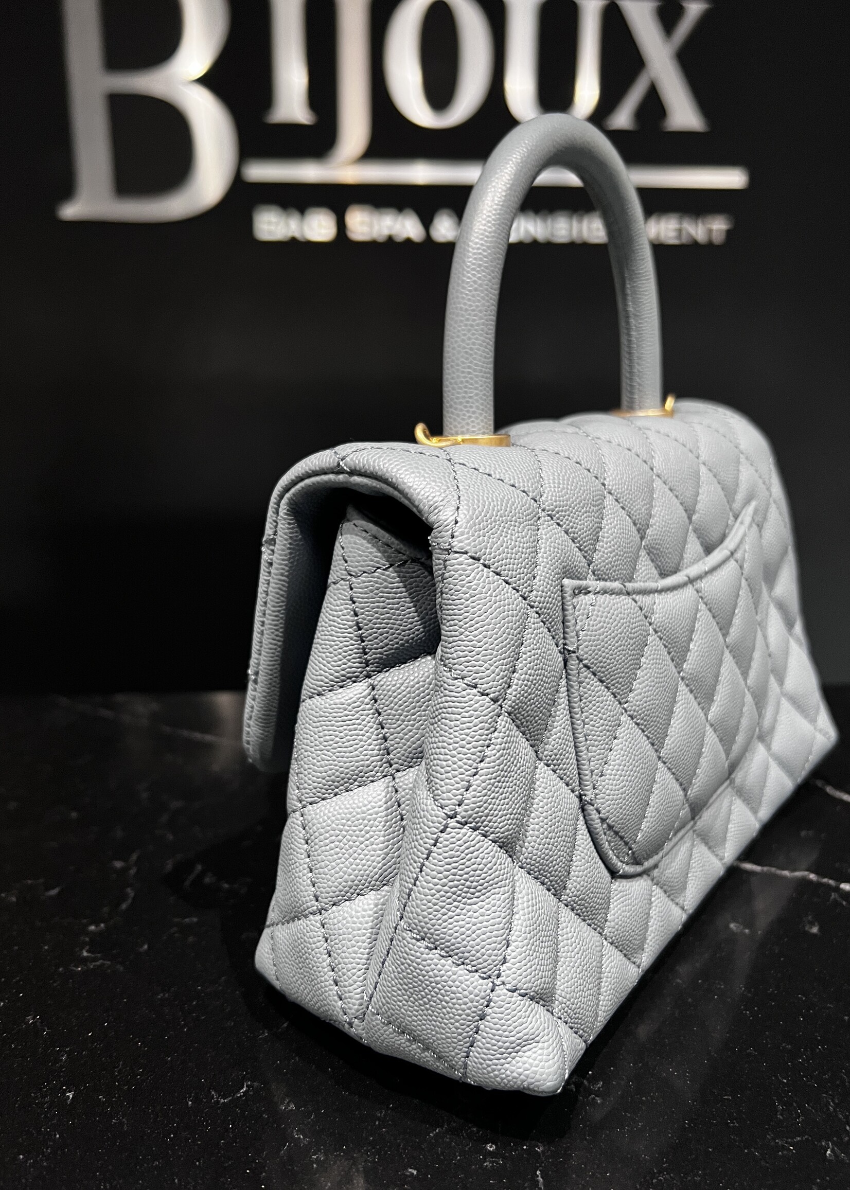 Chanel SOLD- Chanel Small Coco Handle Blue