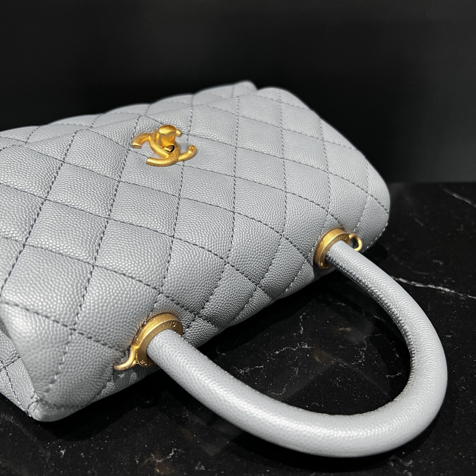 Chanel SOLD- Chanel Small Coco Handle Blue