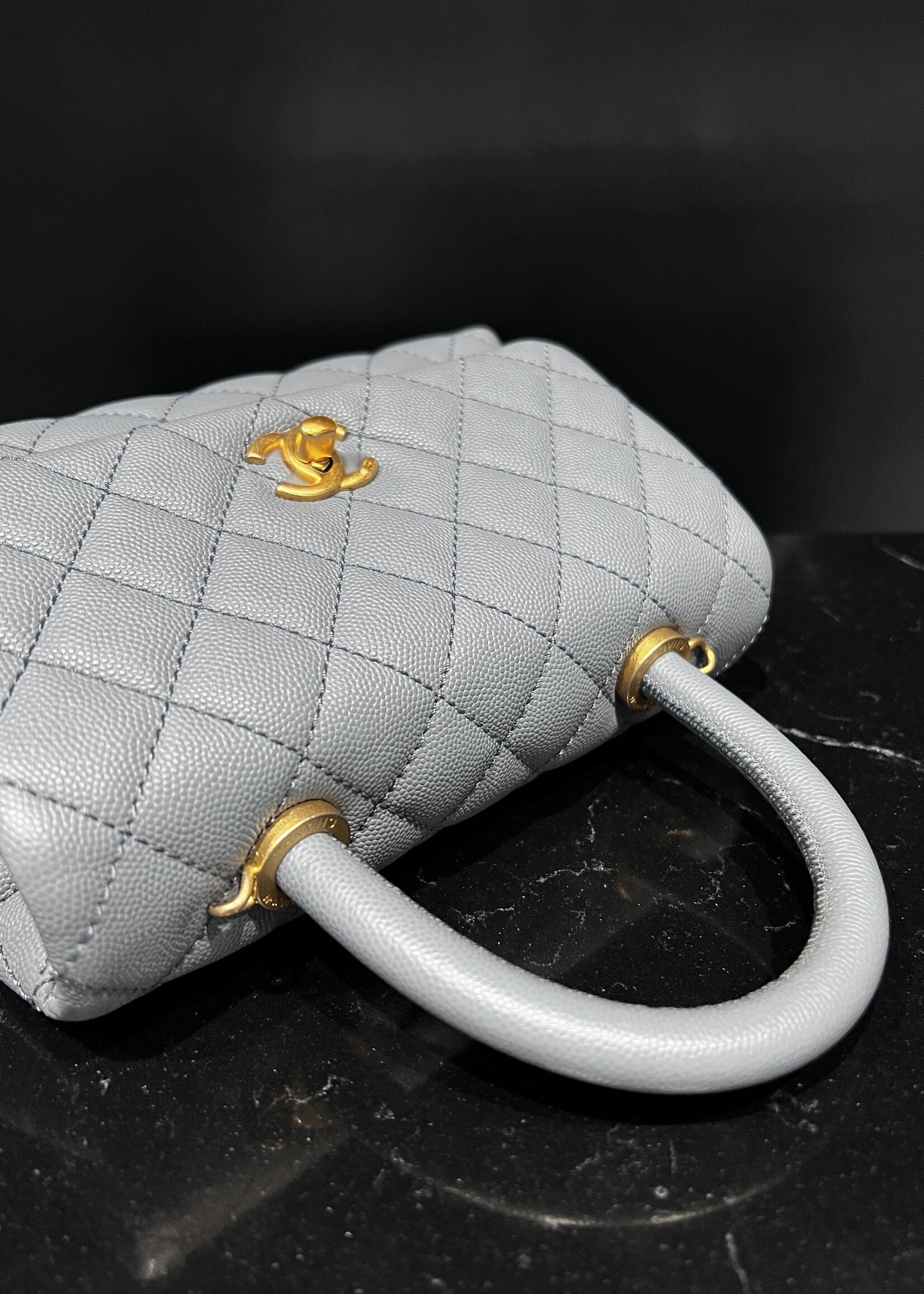 Chanel SOLD- Chanel Small Coco Handle Blue