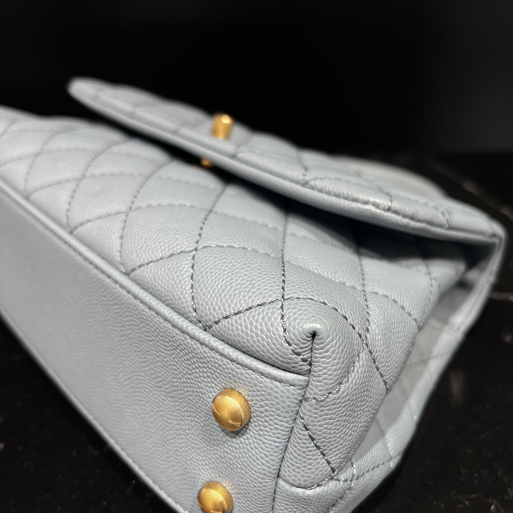 Chanel SOLD- Chanel Small Coco Handle Blue