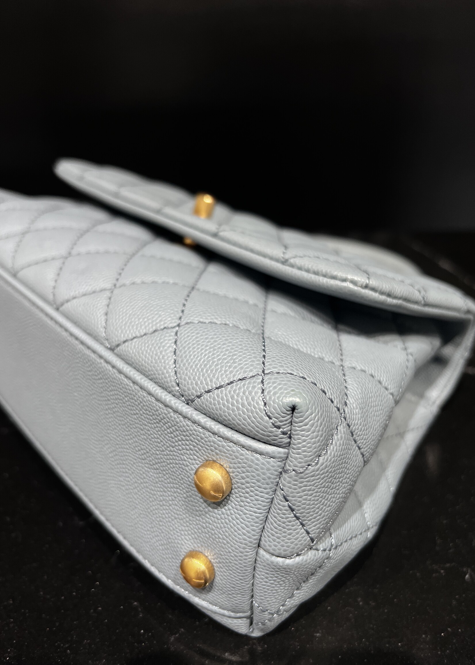 Chanel SOLD- Chanel Small Coco Handle Blue