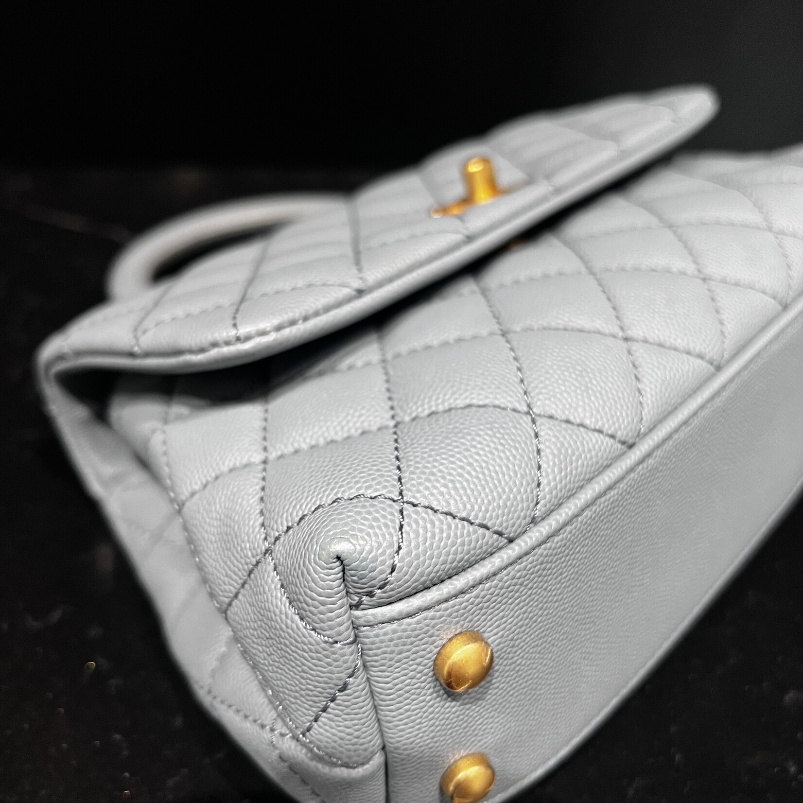 Chanel SOLD- Chanel Small Coco Handle Blue