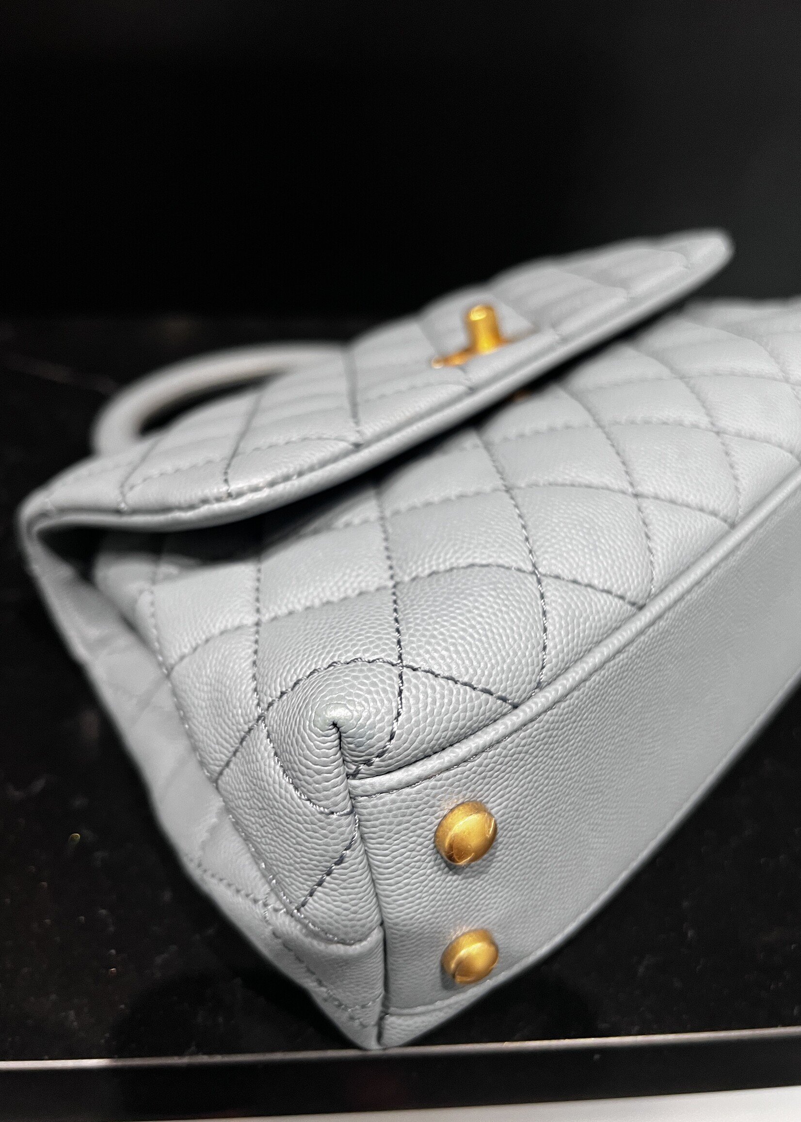 Chanel SOLD- Chanel Small Coco Handle Blue