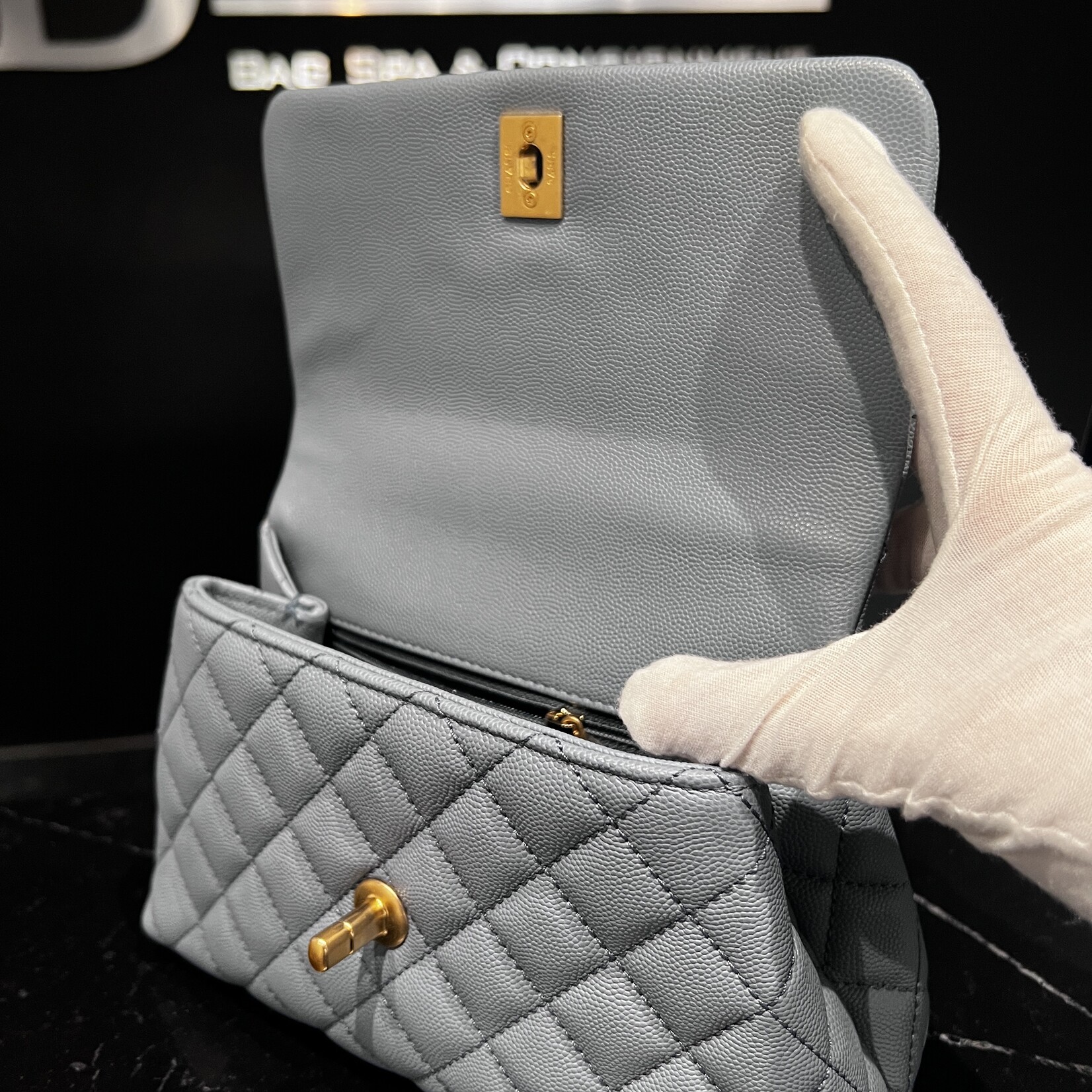 Chanel SOLD- Chanel Small Coco Handle Blue