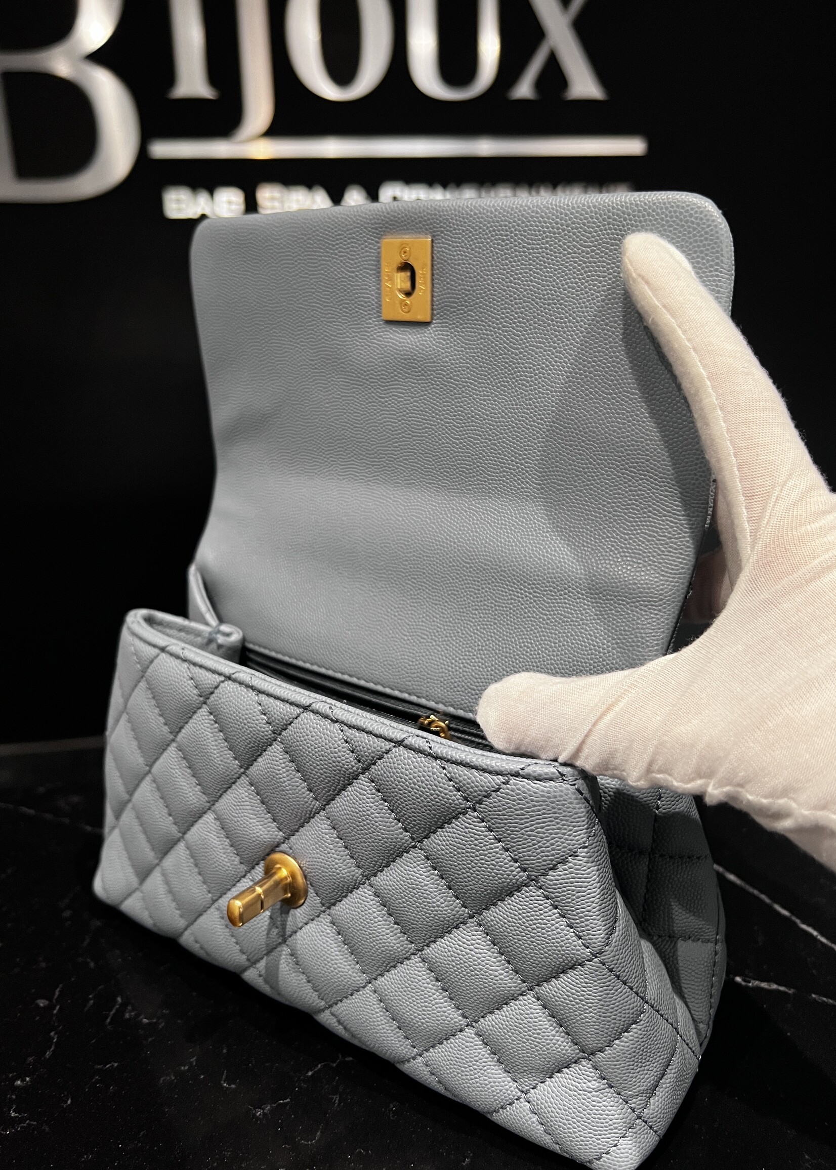 Chanel SOLD- Chanel Small Coco Handle Blue