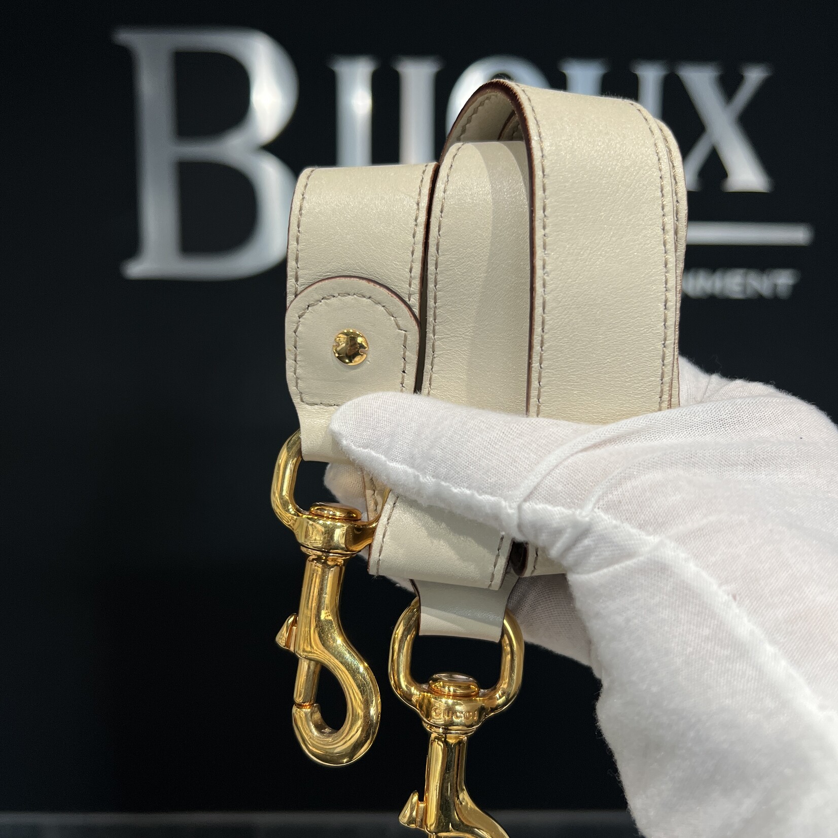 Gucci Gucci Monogram Peggy Bamboo Top Handle Bag