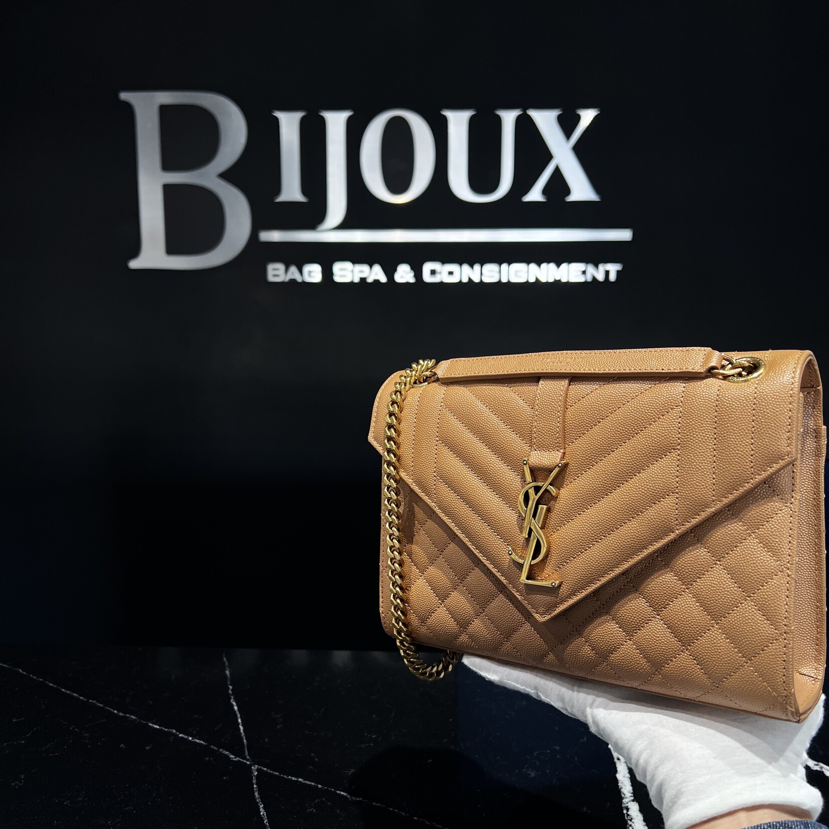 Saint Laurent SOLD - Saint Laurent Caramel Medium Envelope