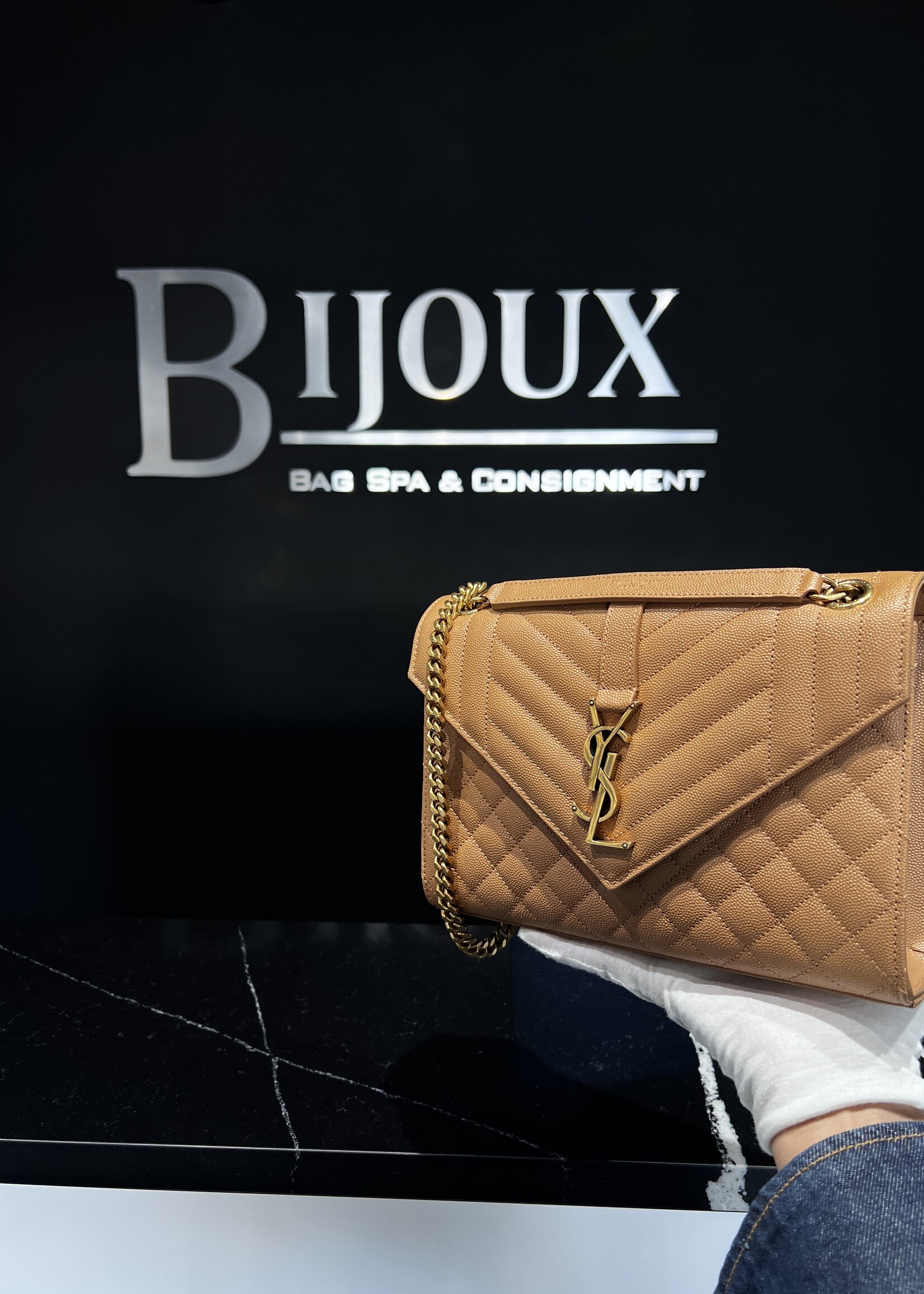 Saint Laurent SOLD - Saint Laurent Caramel Medium Envelope