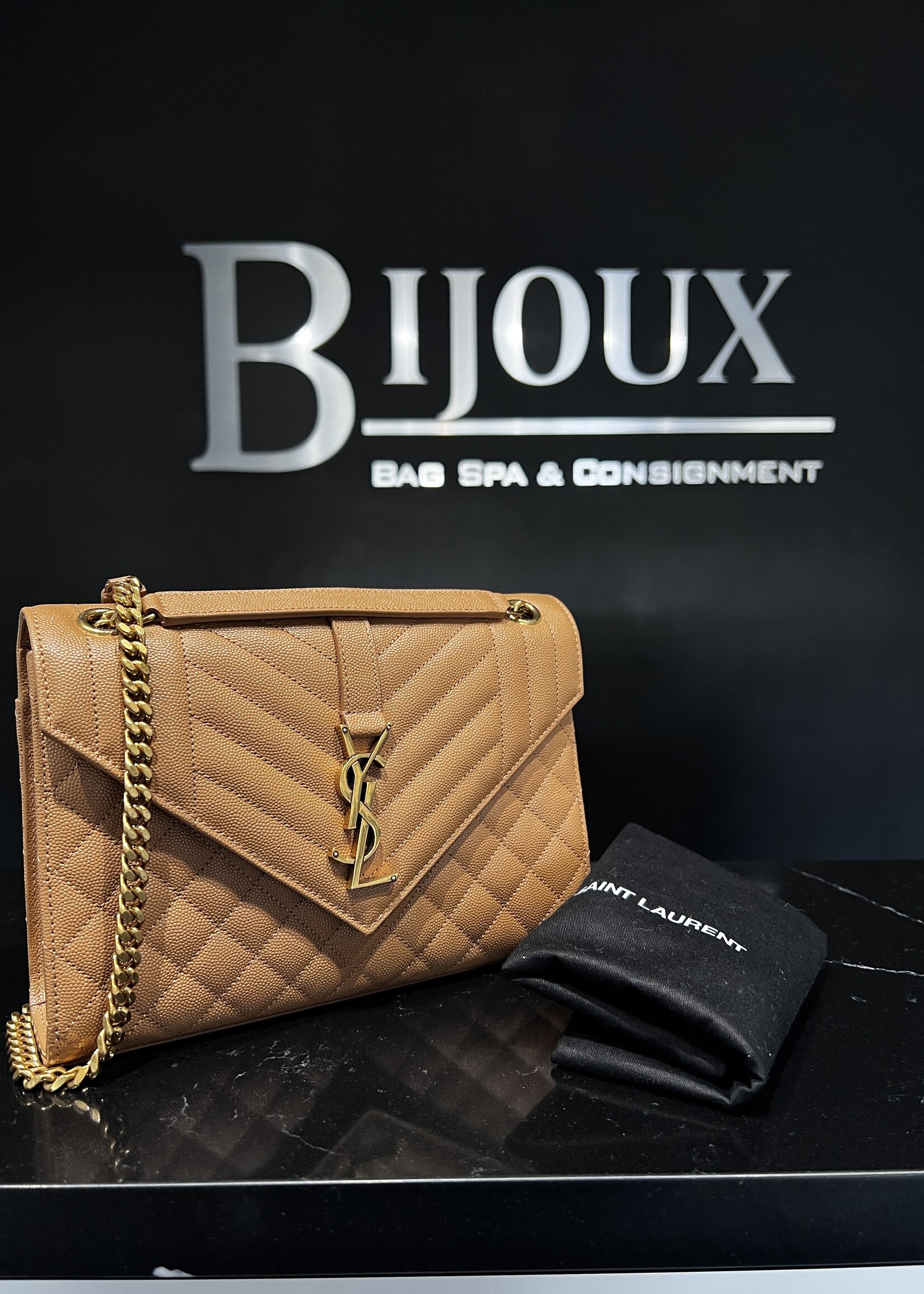 Saint Laurent SOLD - Saint Laurent Caramel Medium Envelope