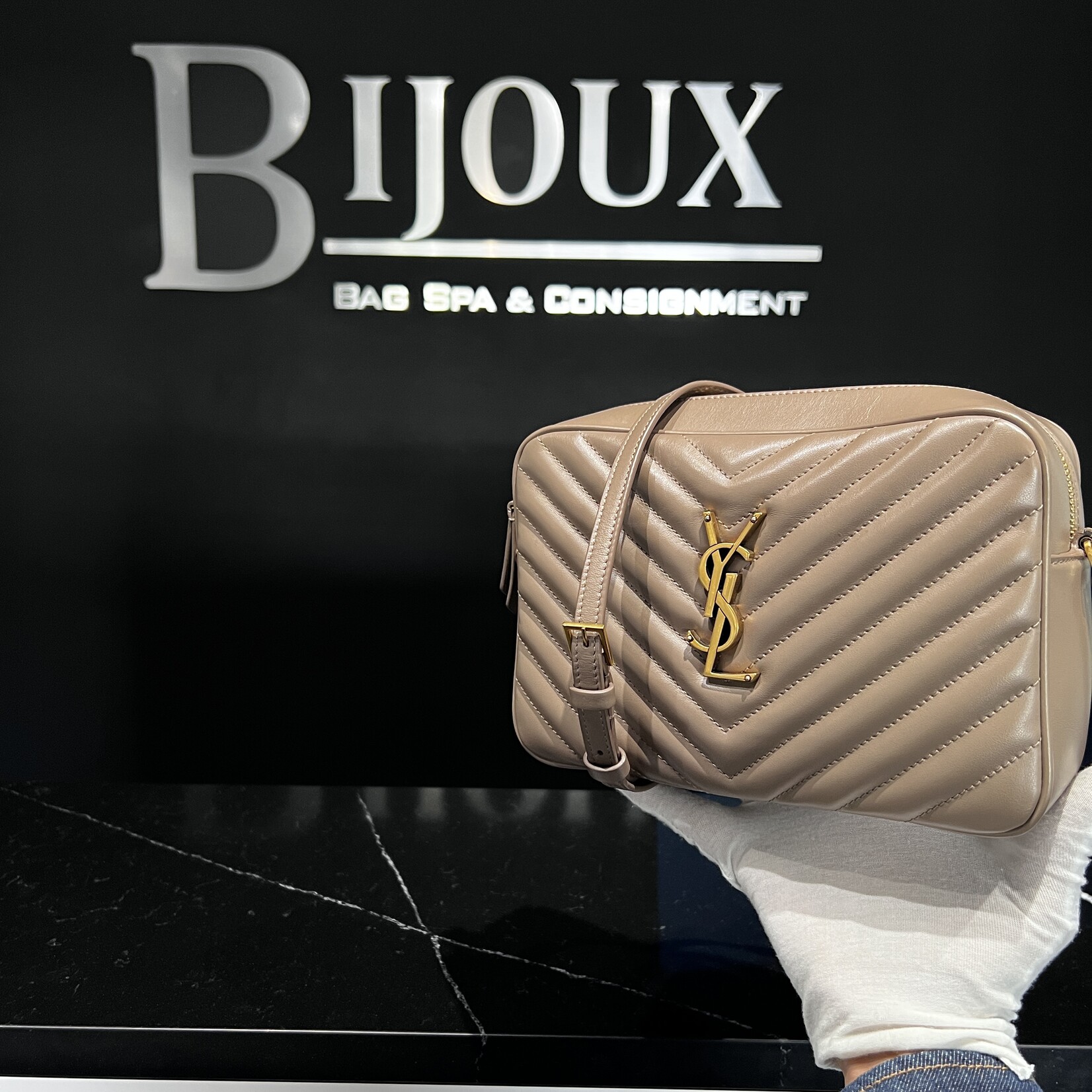 Saint Laurent SOLD- Saint Laurent Taupe Camera Bag