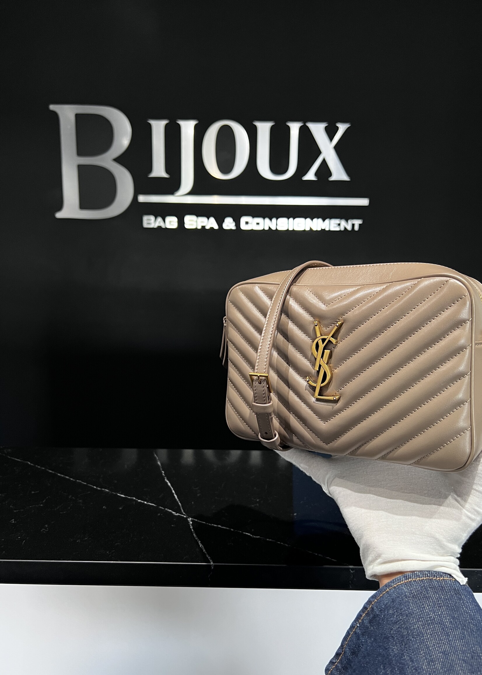 Saint Laurent SOLD- Saint Laurent Taupe Camera Bag