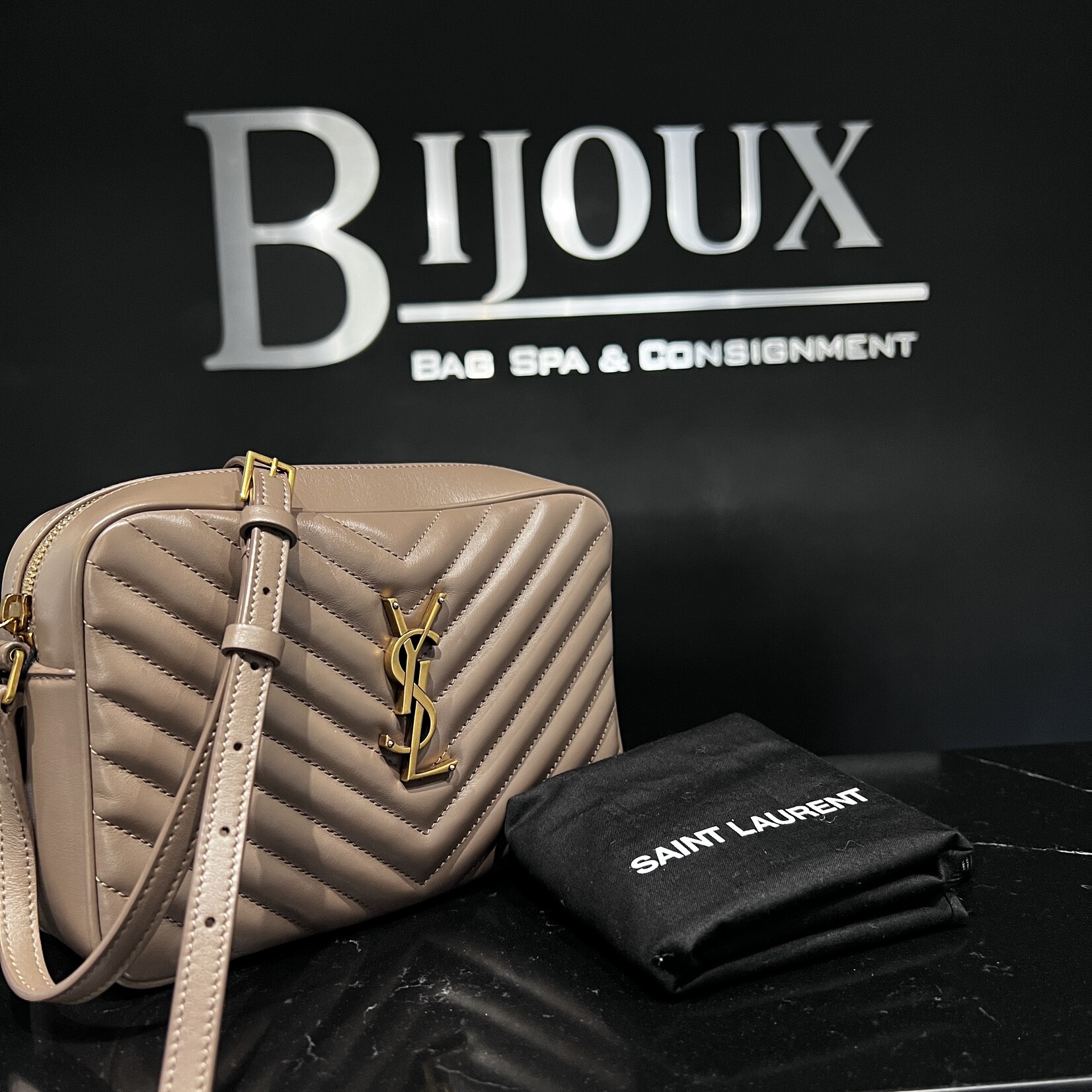 Saint Laurent SOLD- Saint Laurent Taupe Camera Bag