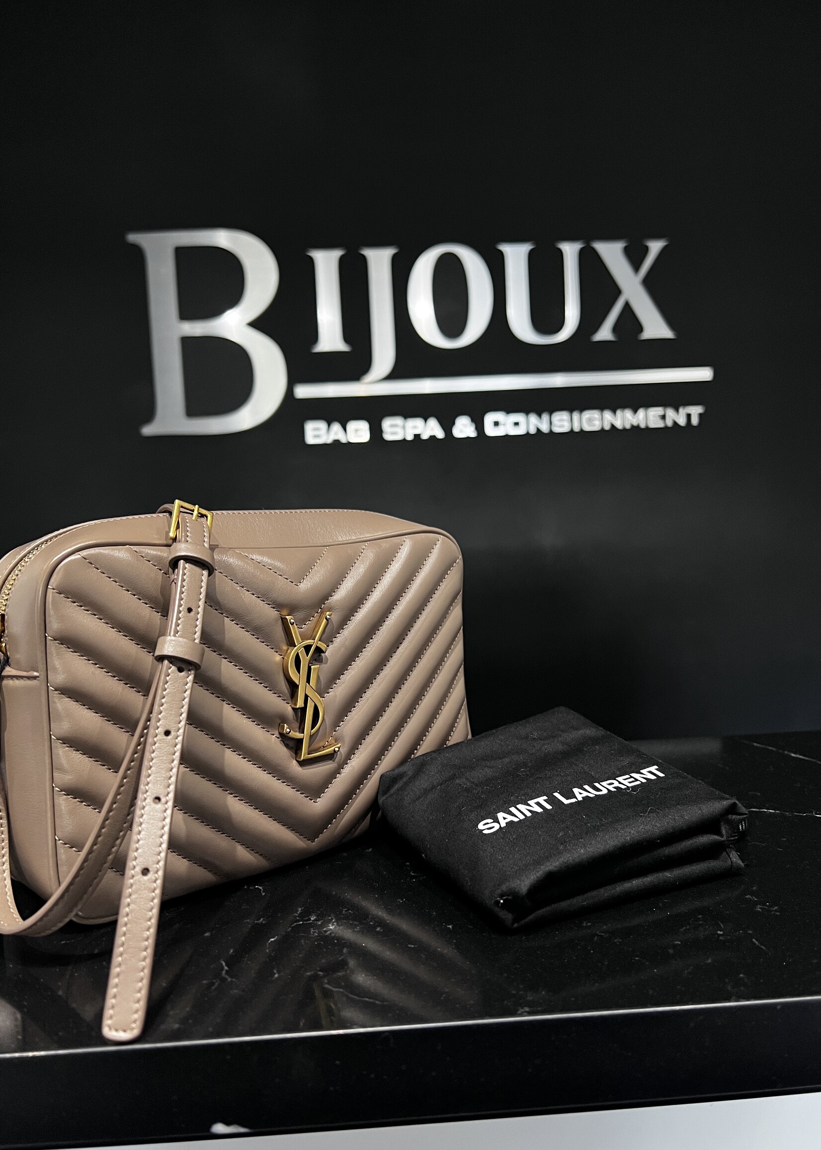 Saint Laurent SOLD- Saint Laurent Taupe Camera Bag