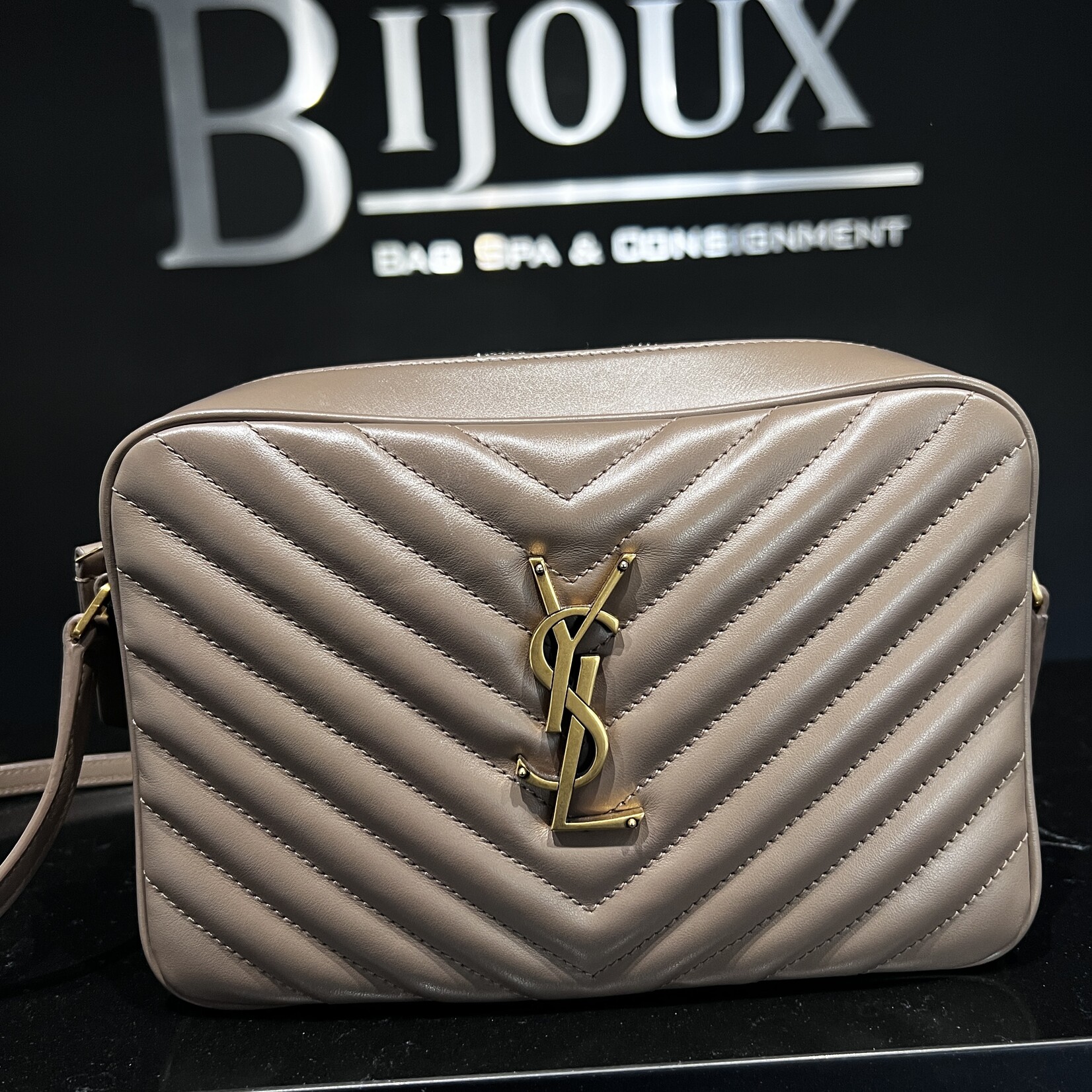 Saint Laurent SOLD- Saint Laurent Taupe Camera Bag