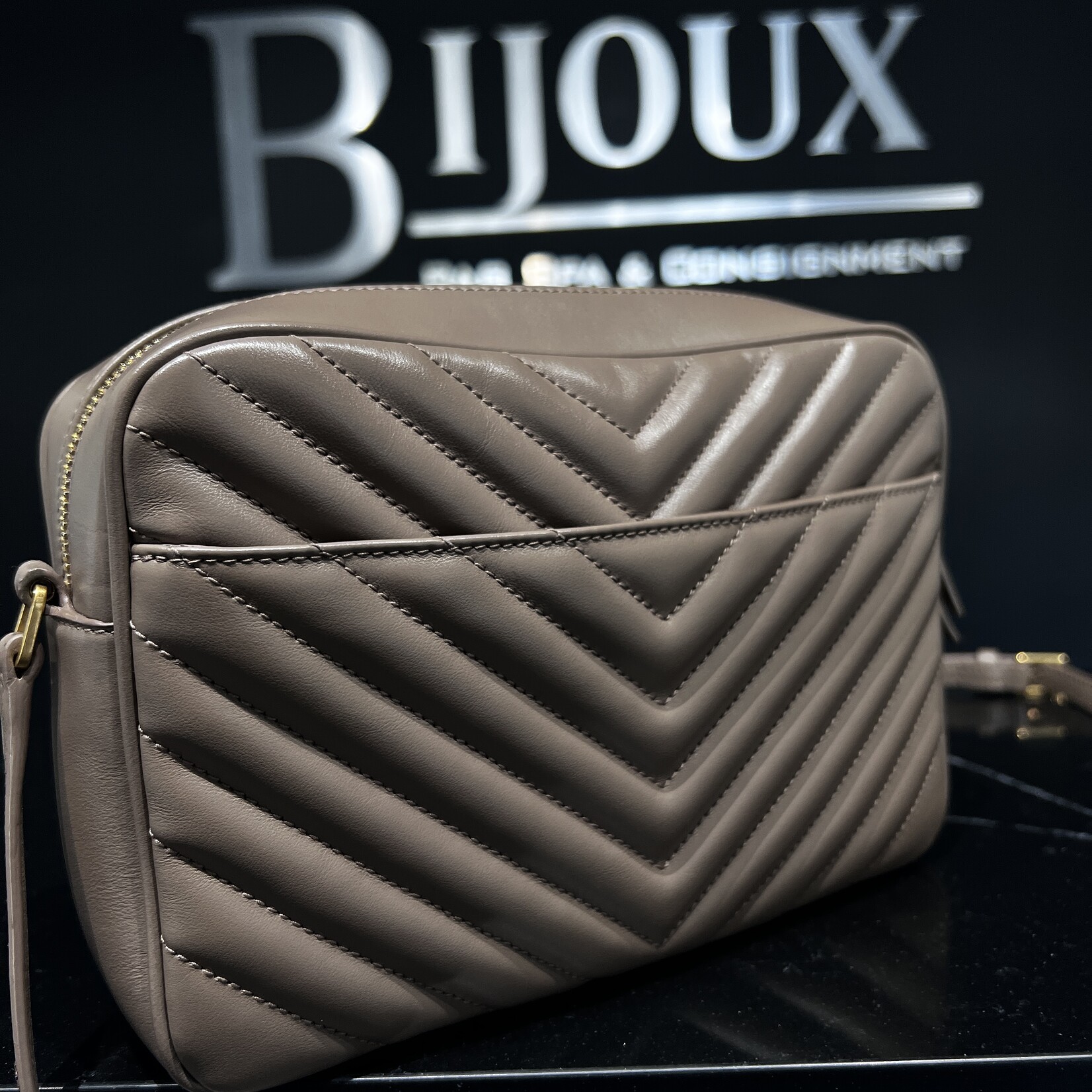 Saint Laurent SOLD- Saint Laurent Taupe Camera Bag