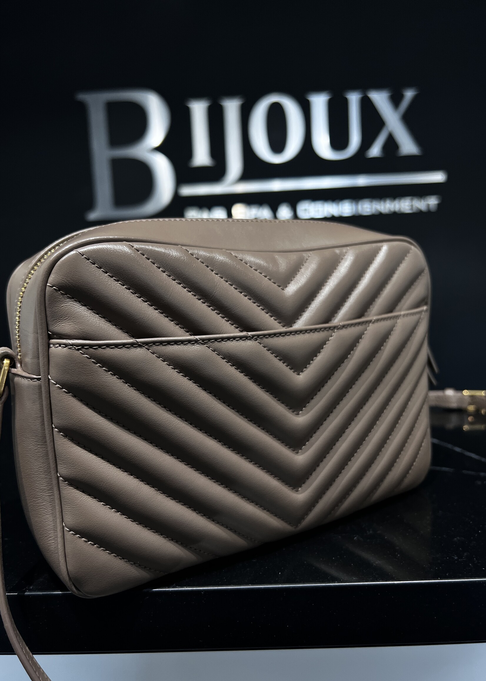 Saint Laurent SOLD- Saint Laurent Taupe Camera Bag