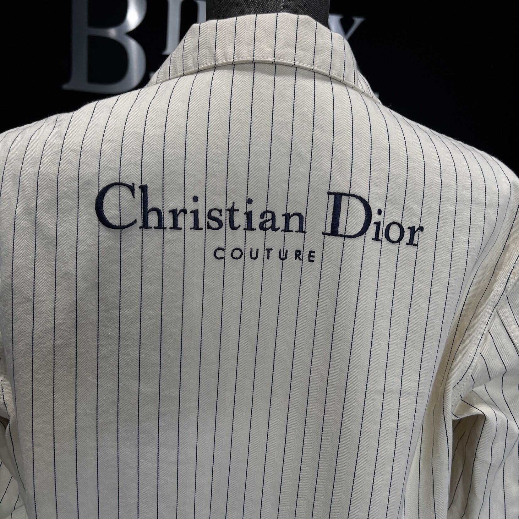 Christian Dior SOLD - Christian Dior Pinstriped Overshirt