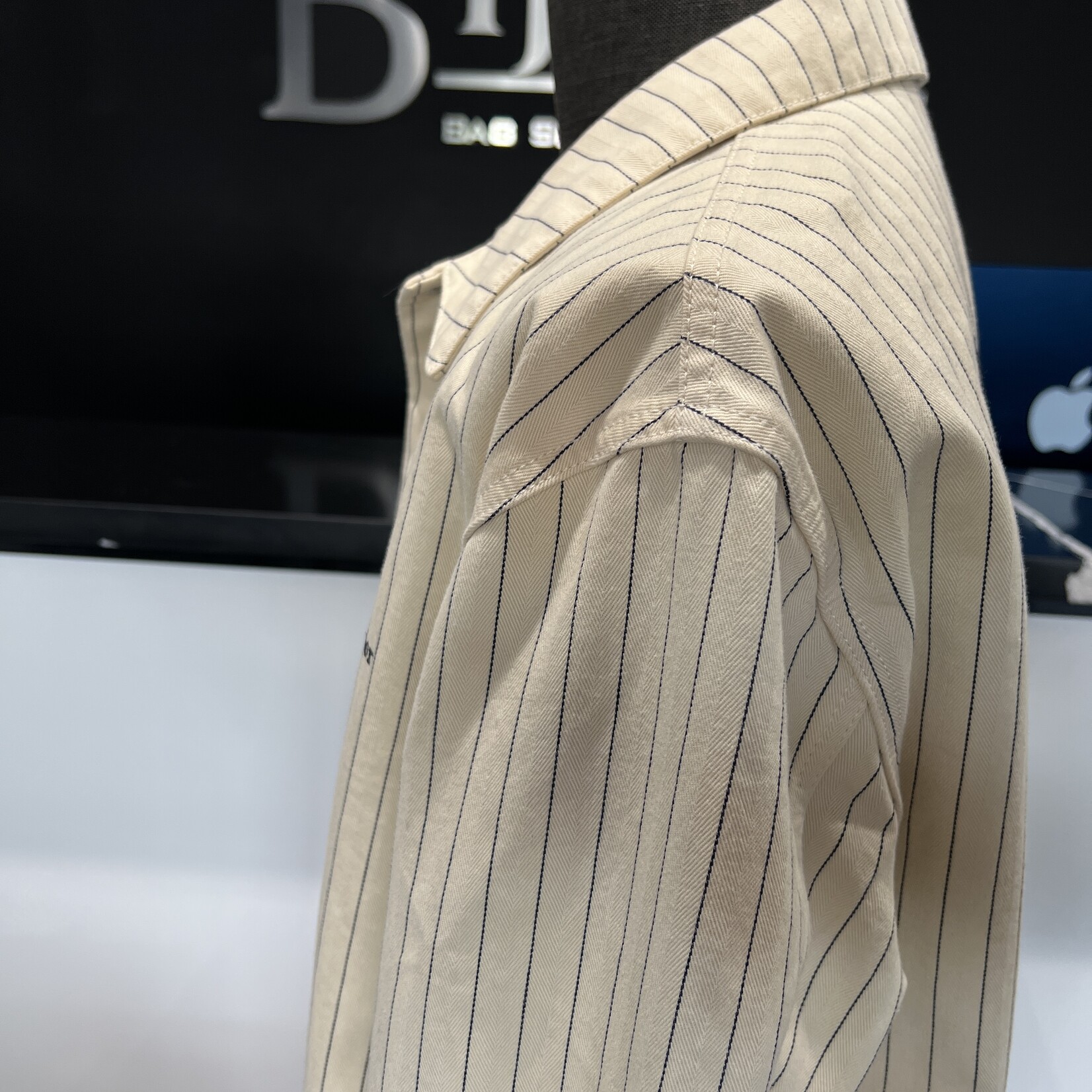 Christian Dior SOLD - Christian Dior Pinstriped Overshirt