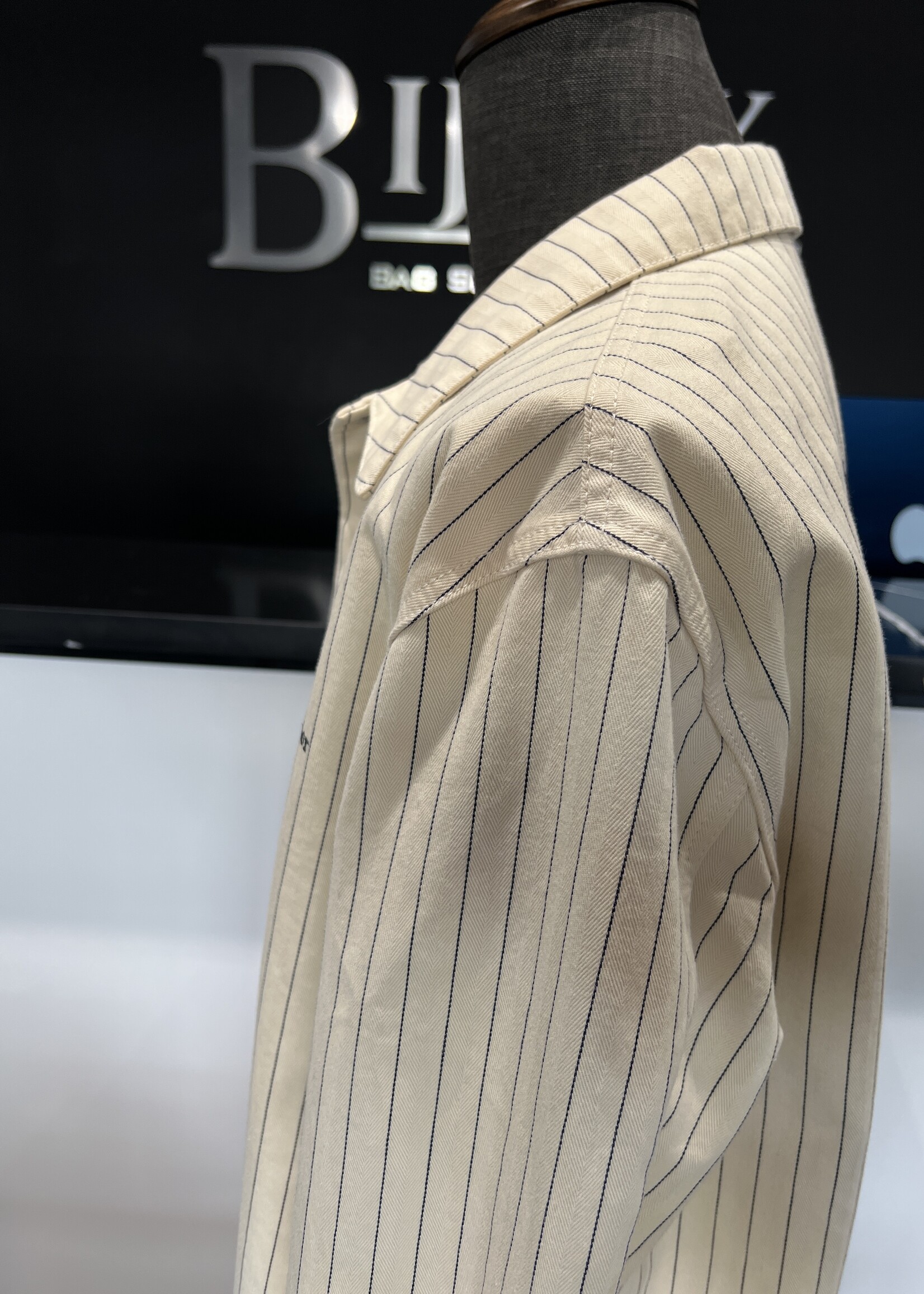Christian Dior SOLD - Christian Dior Pinstriped Overshirt