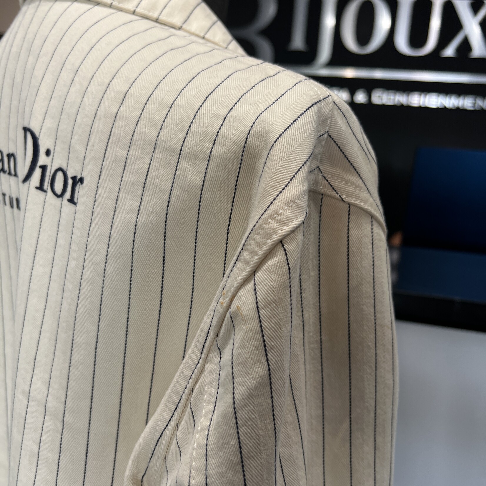 Christian Dior SOLD - Christian Dior Pinstriped Overshirt